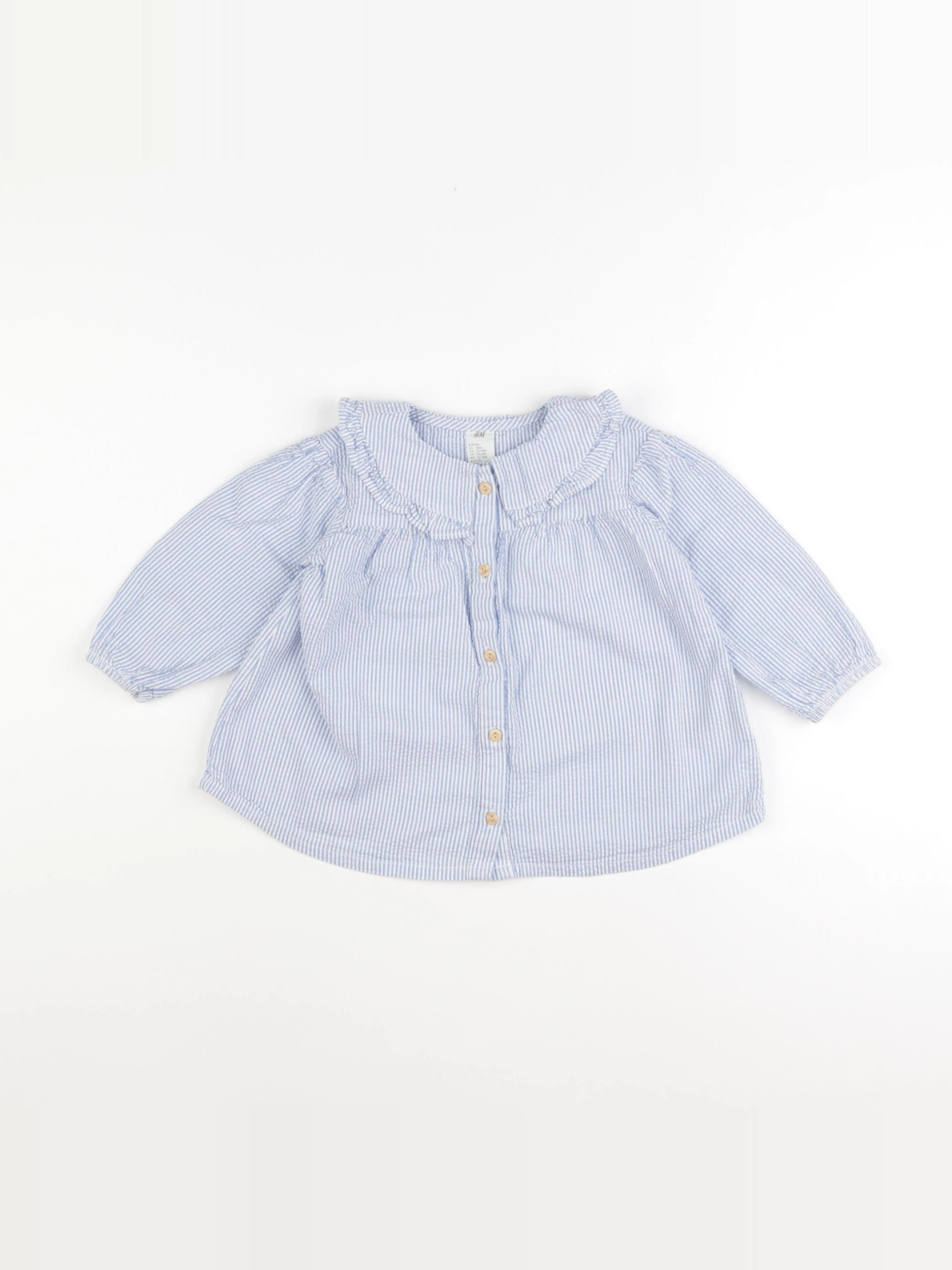 H&M - blouse bleu - 18 mois