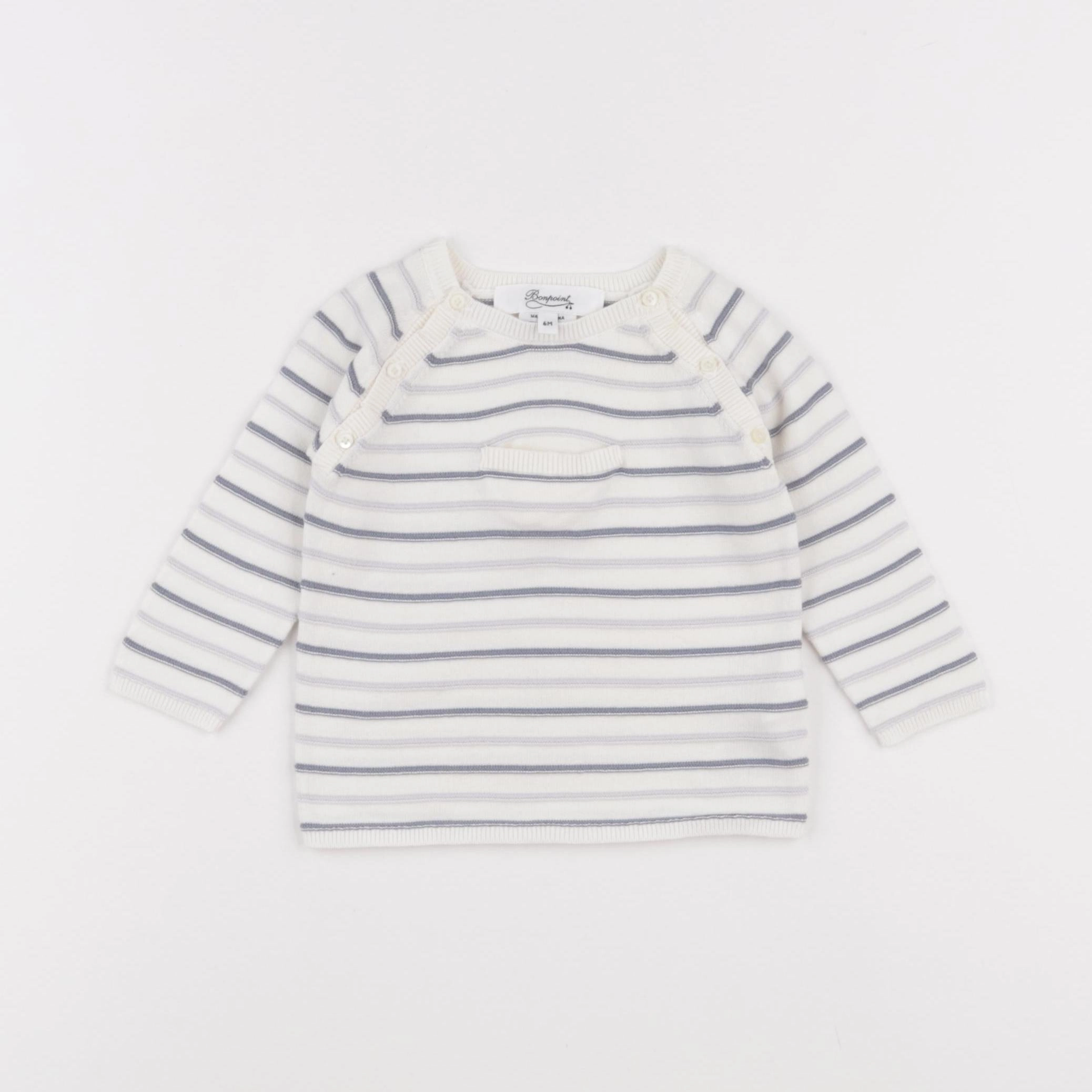 Bonpoint - pull beige - 6 mois