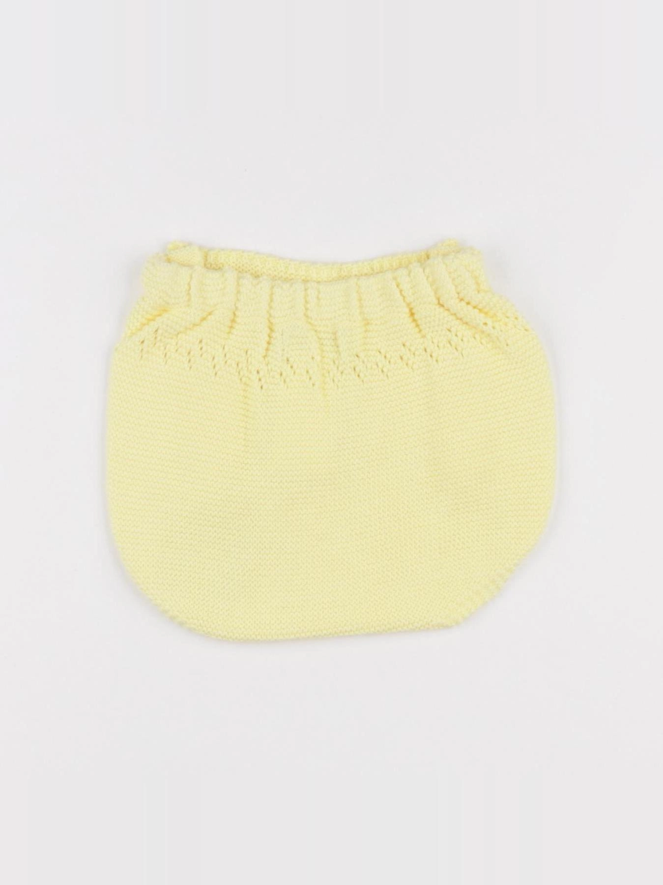 Bonnet à Pompon - bloomer jaune - 6 mois