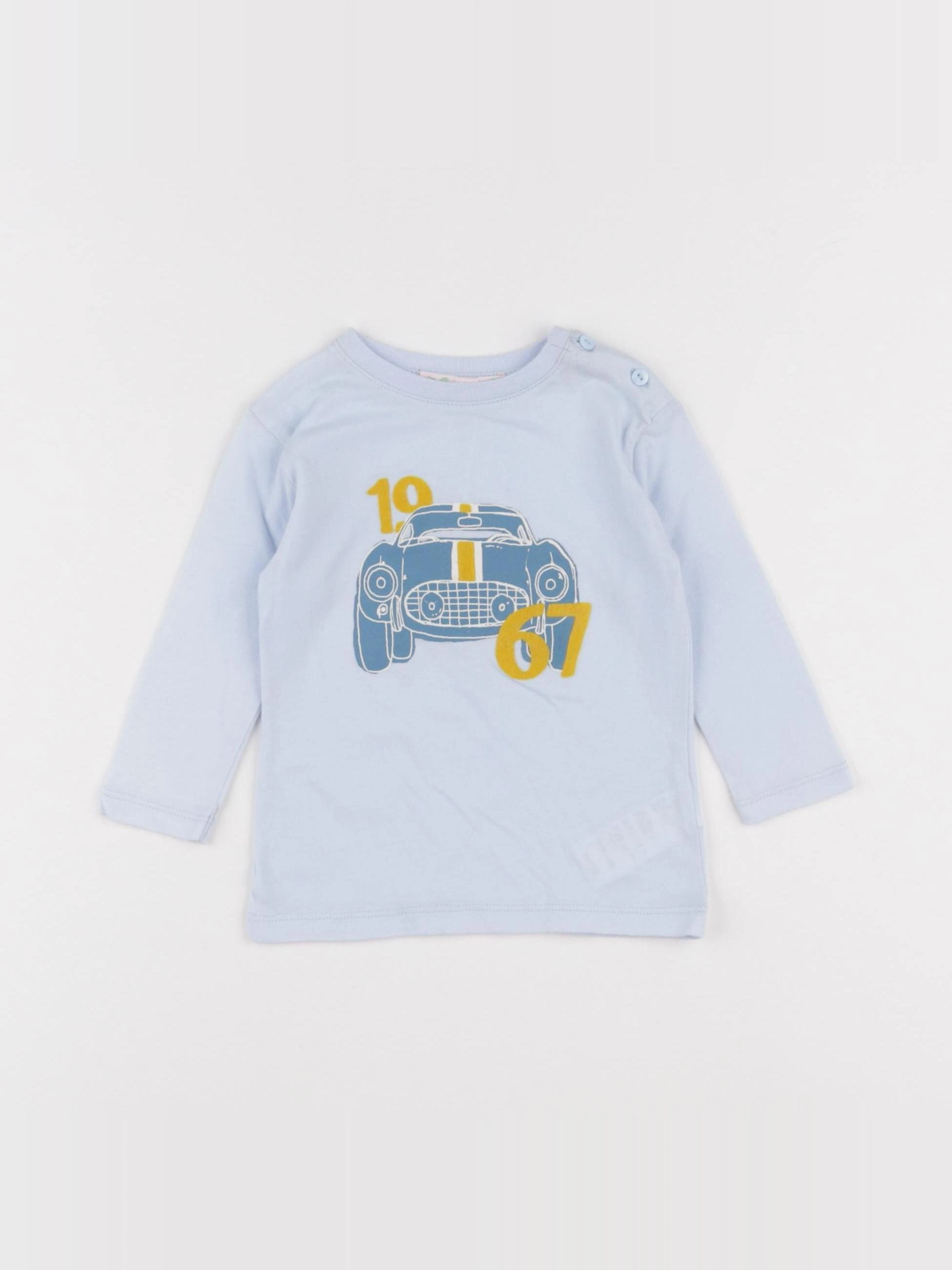 Bonpoint - tee-shirt bleu - 6 mois