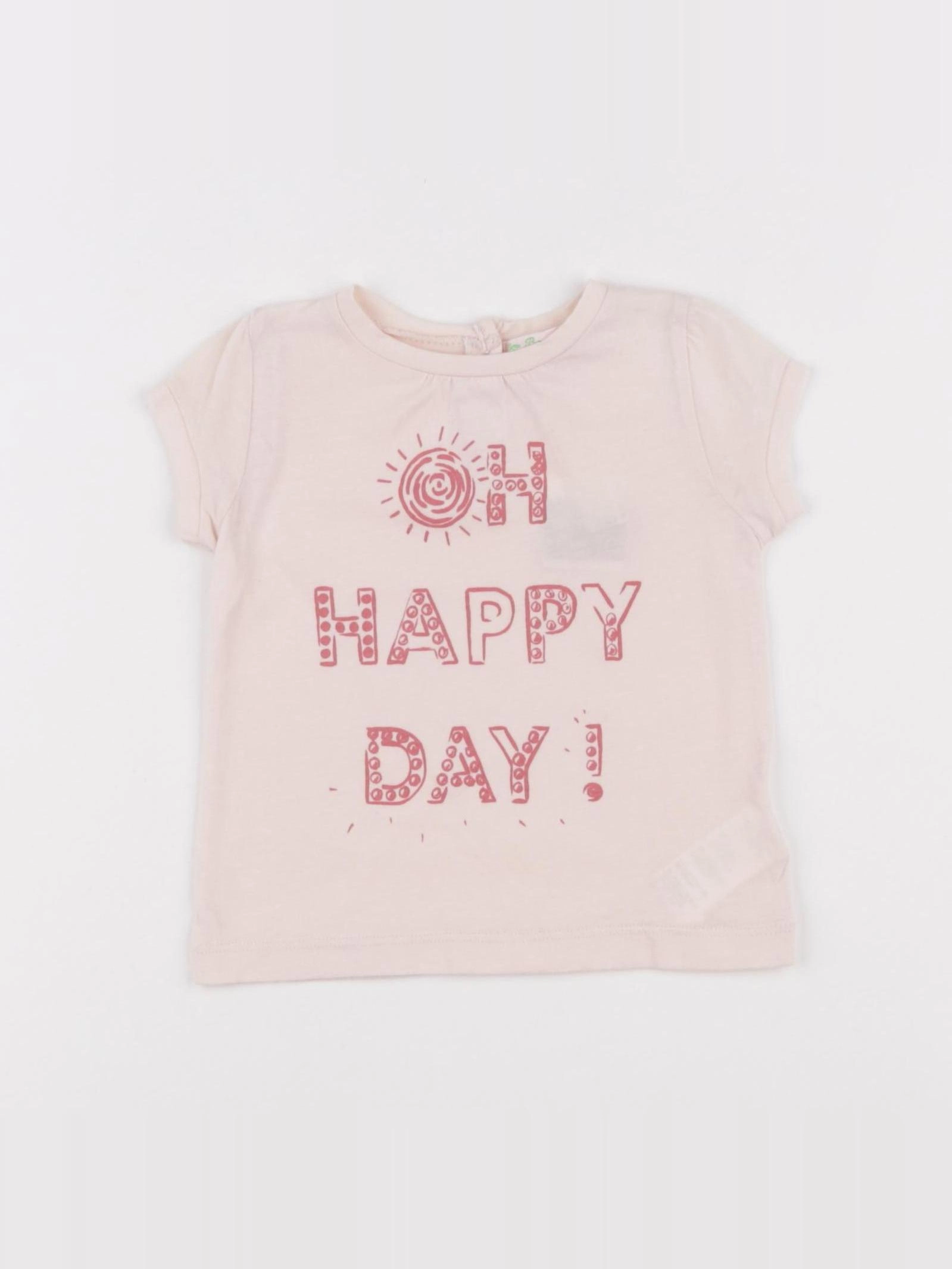 Bonpoint - tee-shirt rose - 12 mois