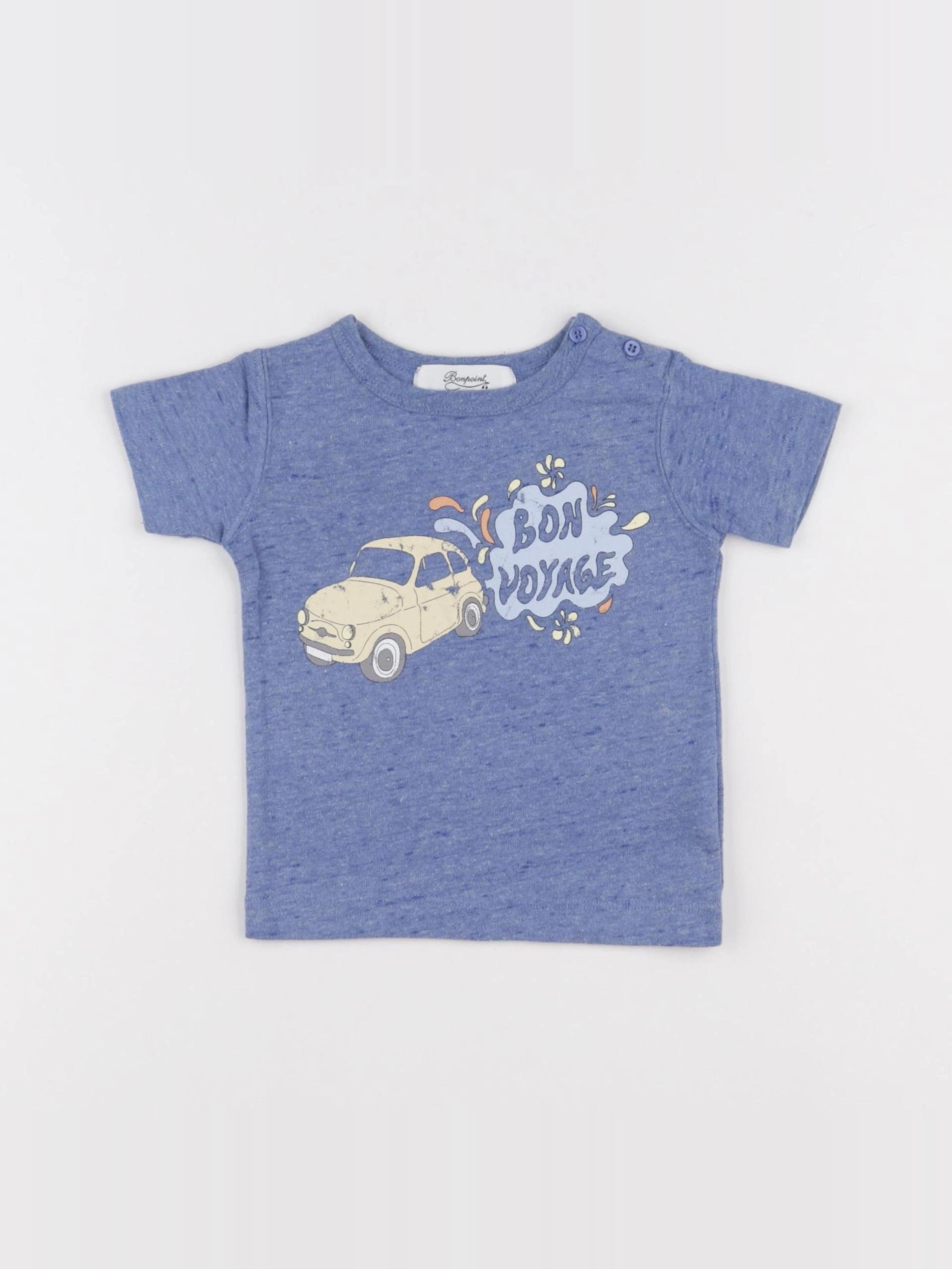 Bonpoint - tee-shirt bleu - 6 mois