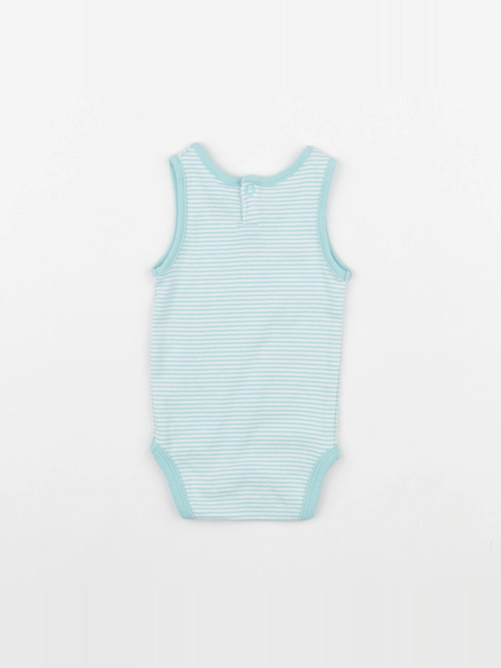 Obaïbi - body blanc, bleu - 3 mois