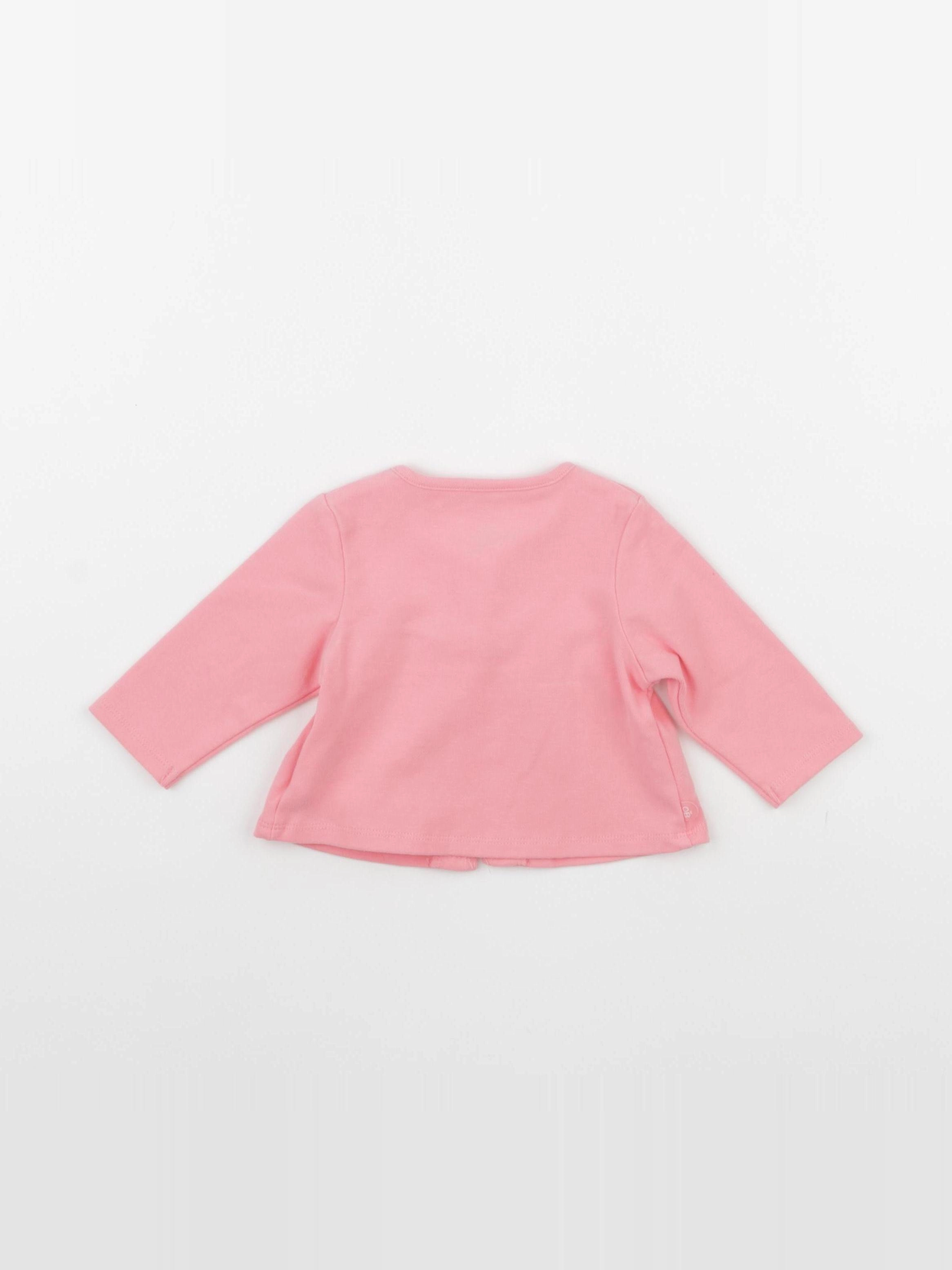 Obaïbi - tee-shirt rose - 3 mois
