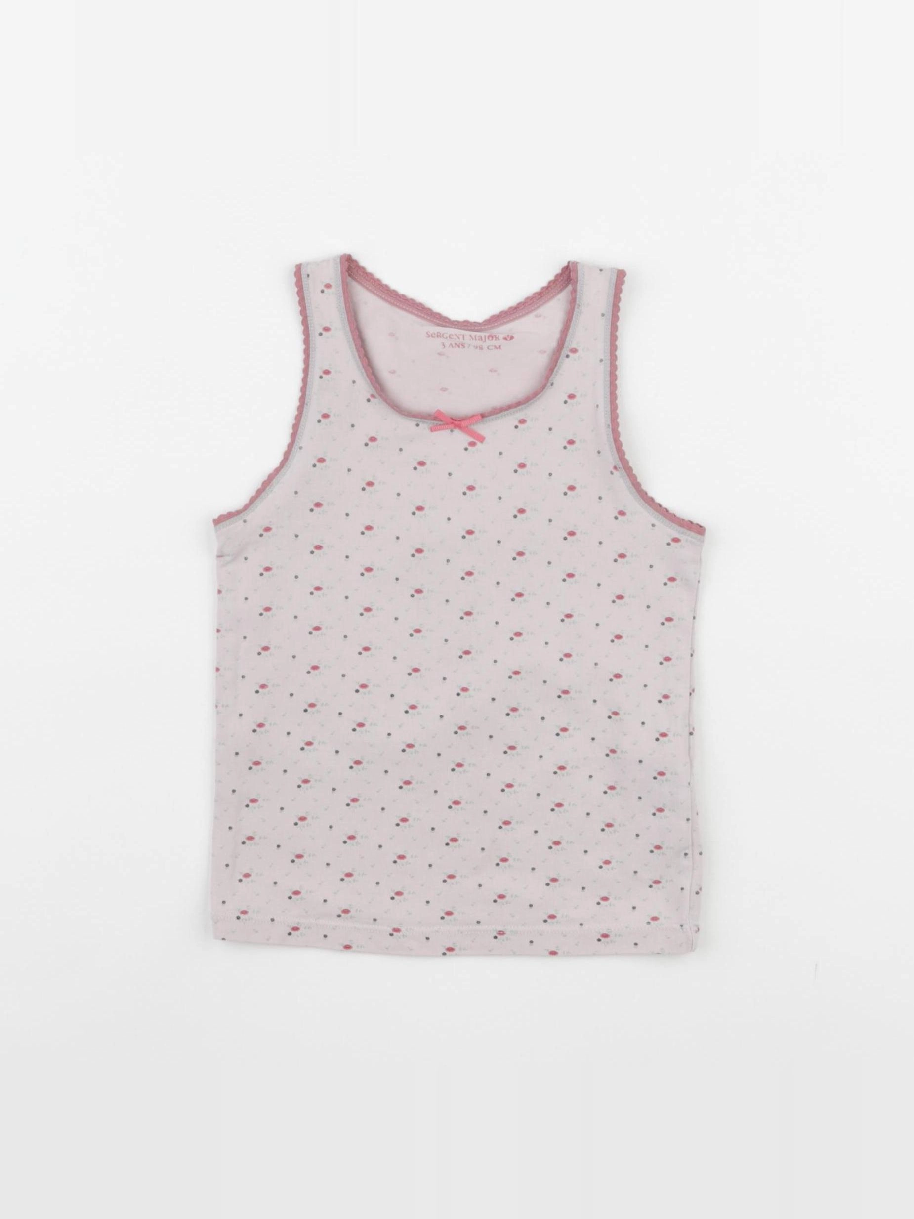 Sergent Major - maillot de corps rose - 3 ans