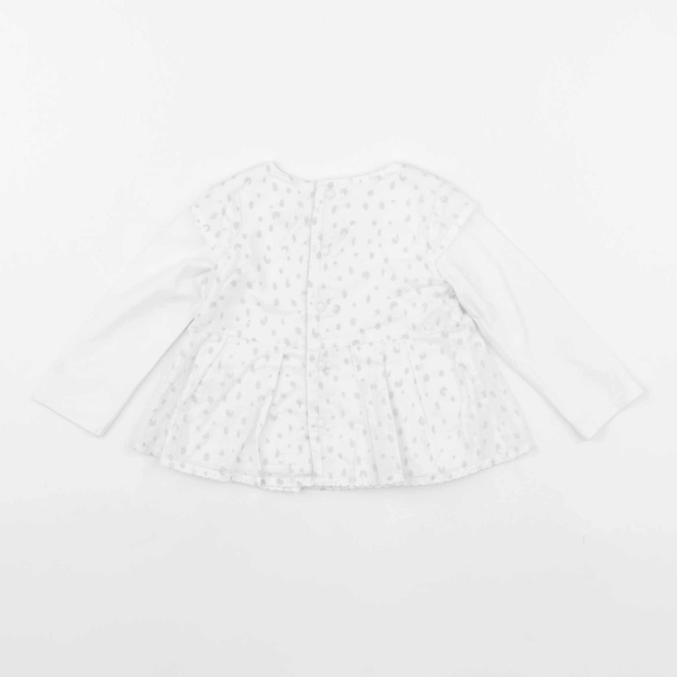 Catimini - blouse blanc - 9 mois