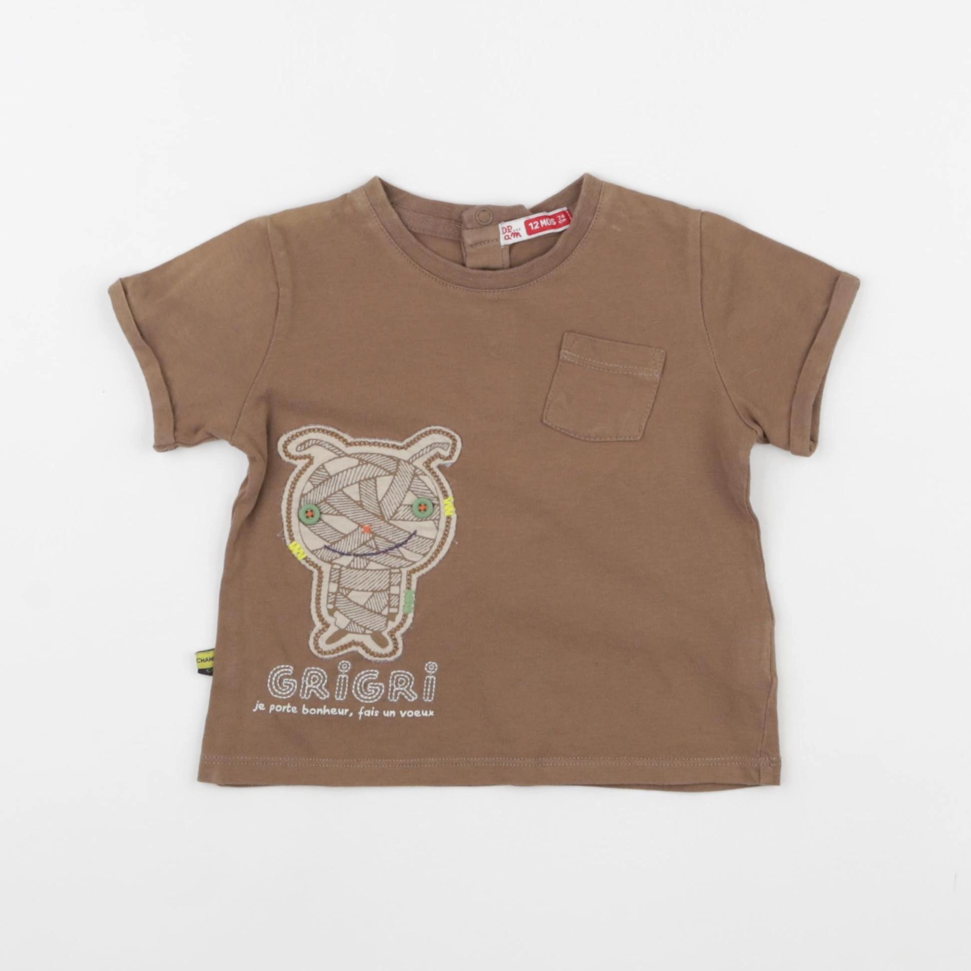 DPAM - tee-shirt marron - 12 mois