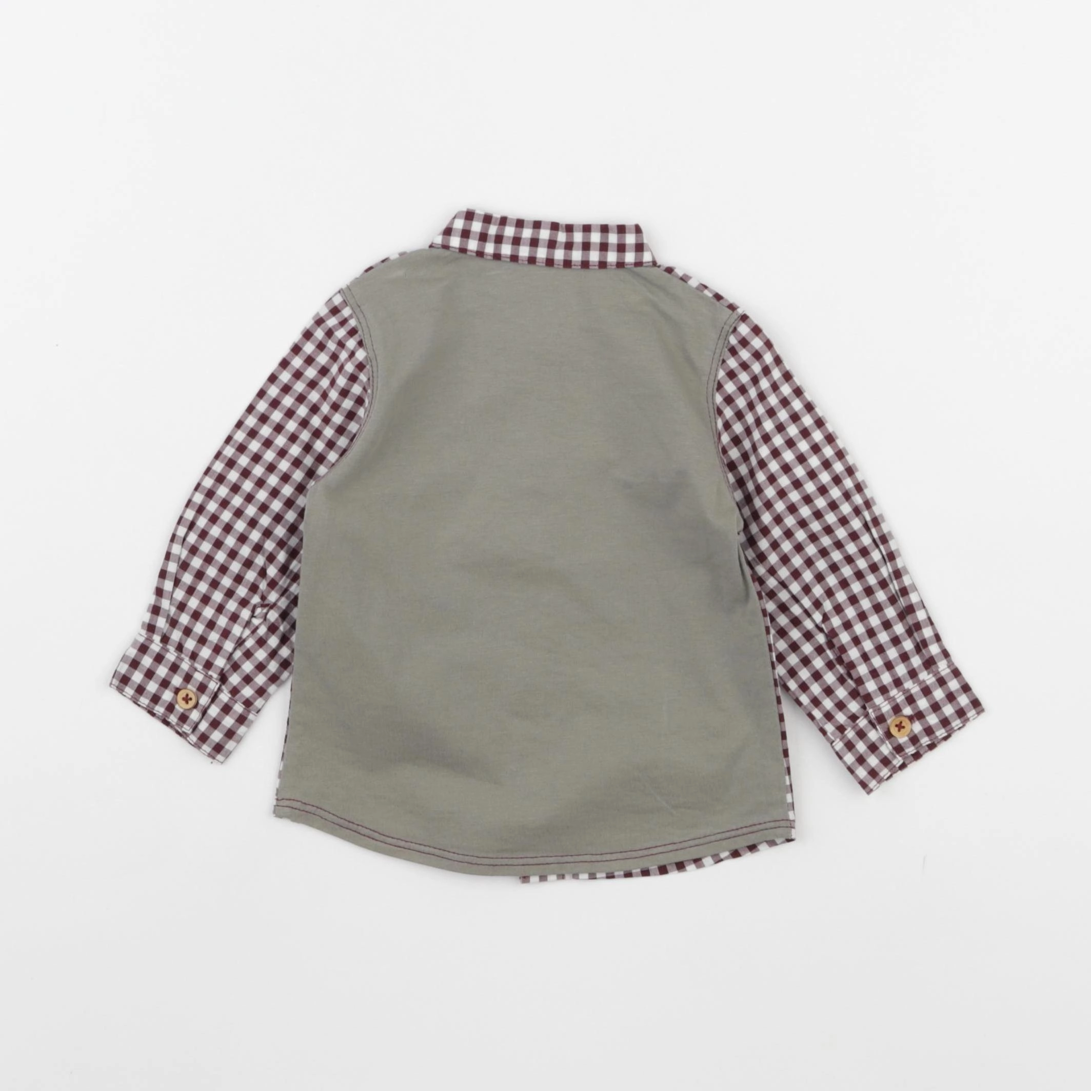 Absorba - chemise blanc, rouge - 6 mois