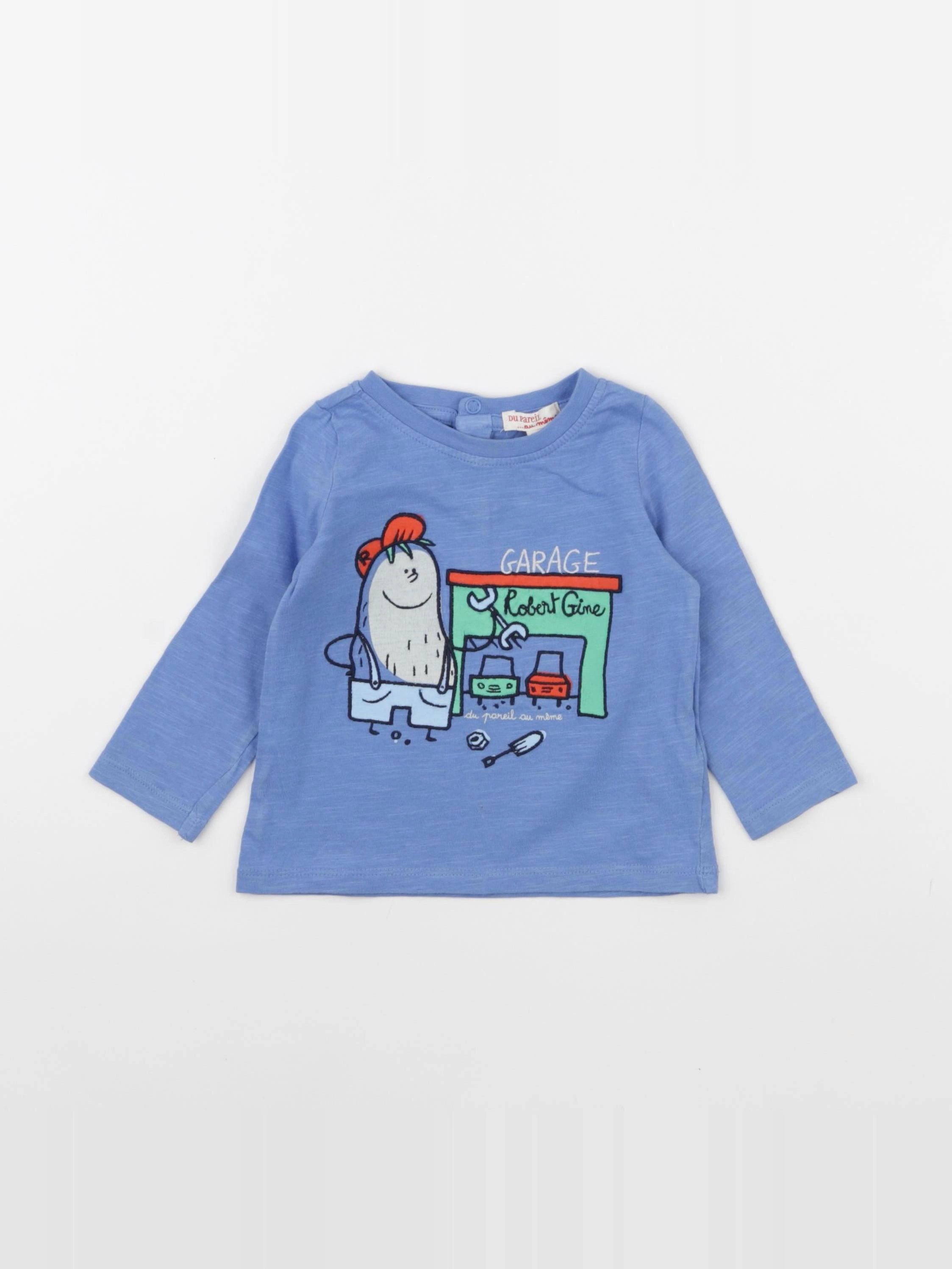 DPAM - tee-shirt bleu - 12 mois