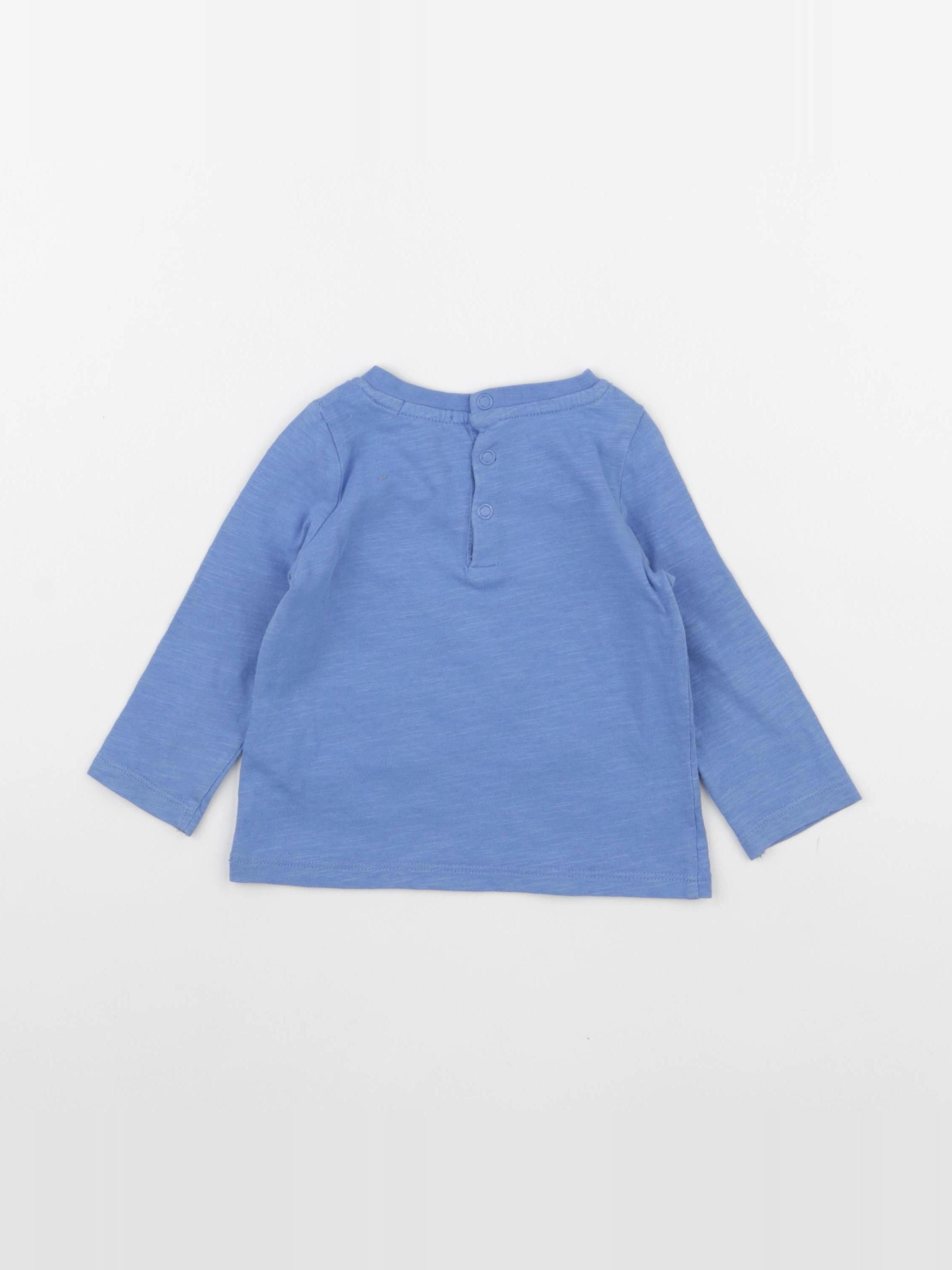 DPAM - tee-shirt bleu - 12 mois