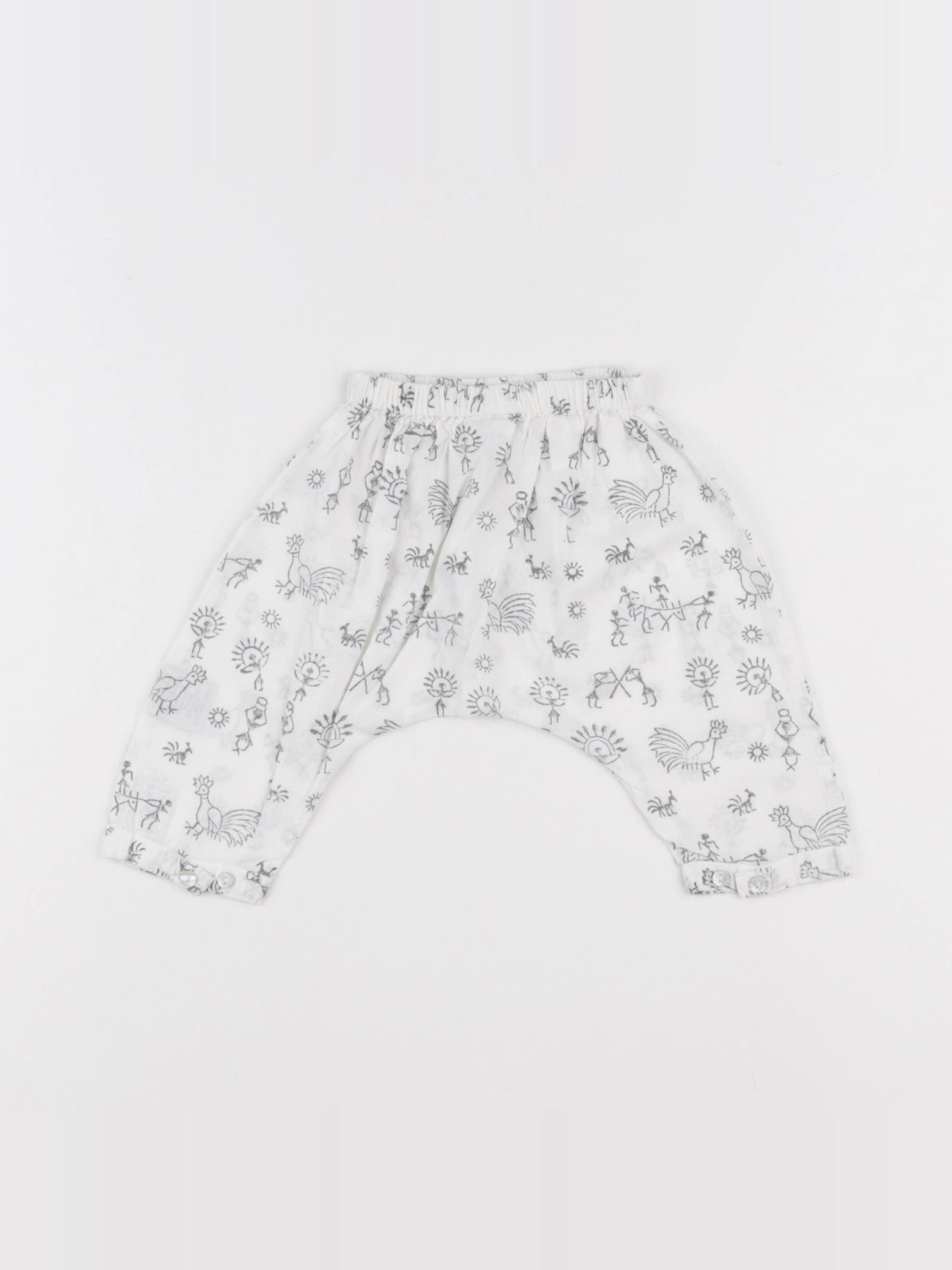 Nana Ki - sarouel blanc - 3 mois