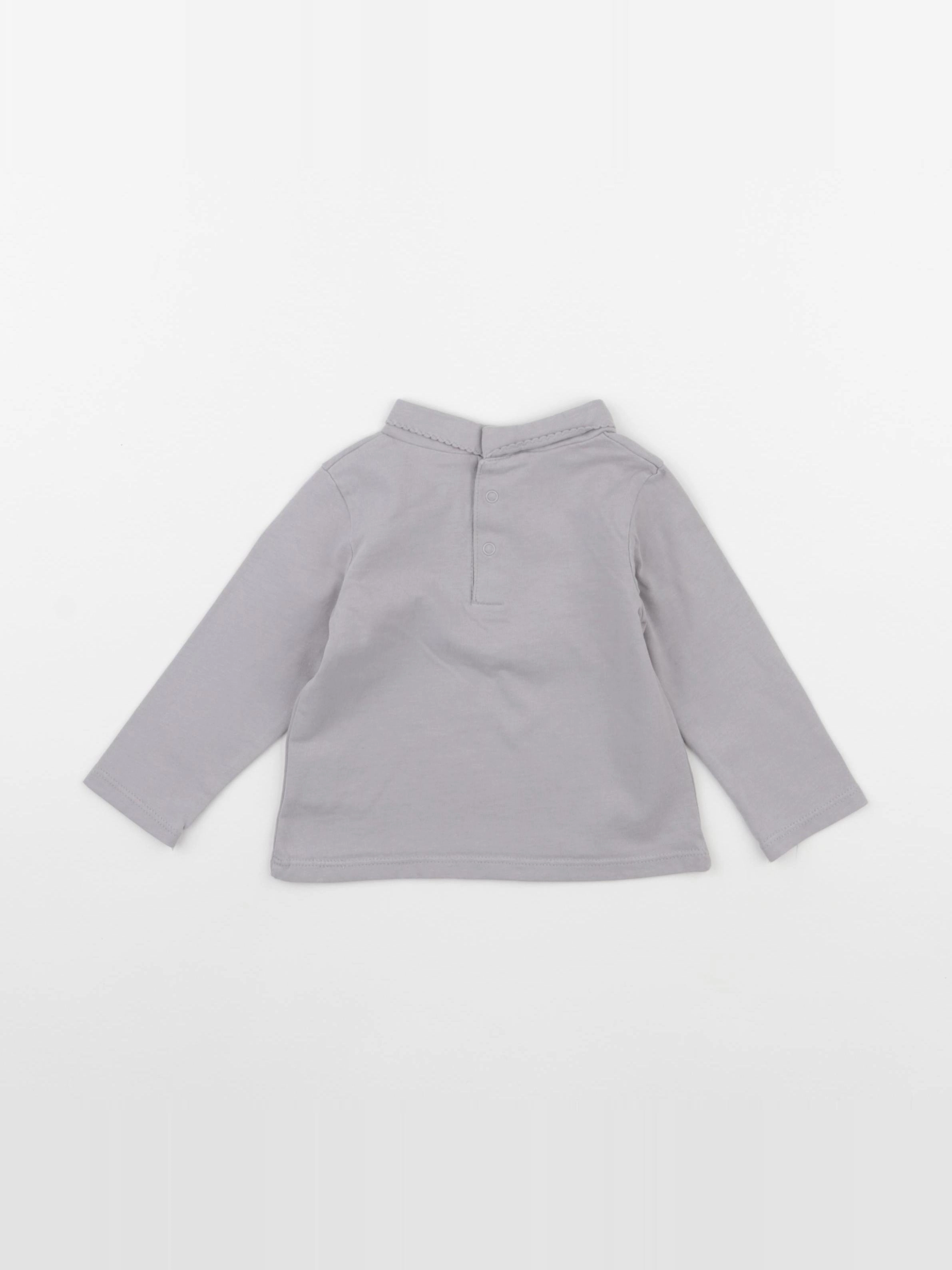 Obaïbi - sous-pull gris - 12 mois