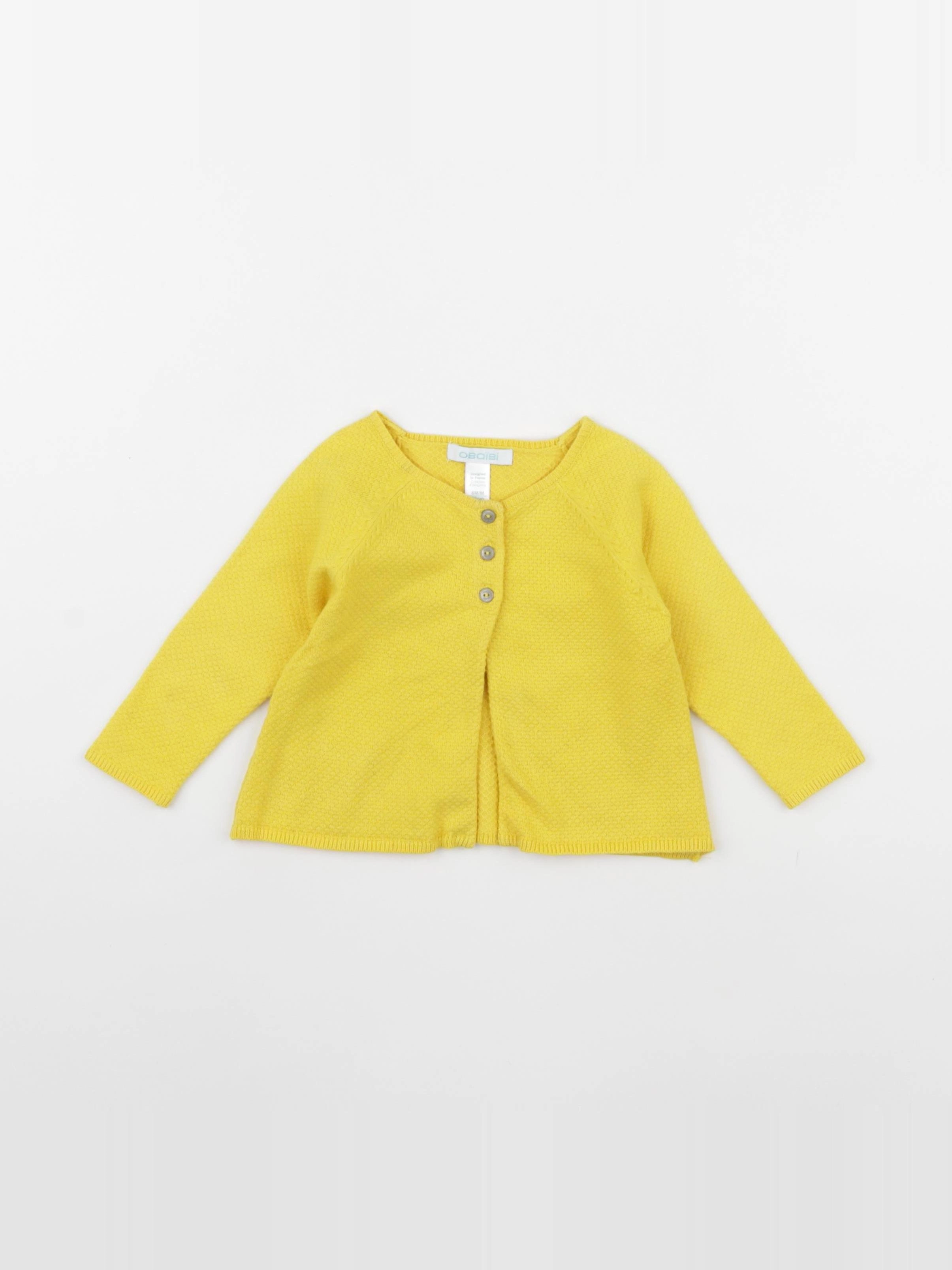 Obaïbi - gilet jaune - 6 mois