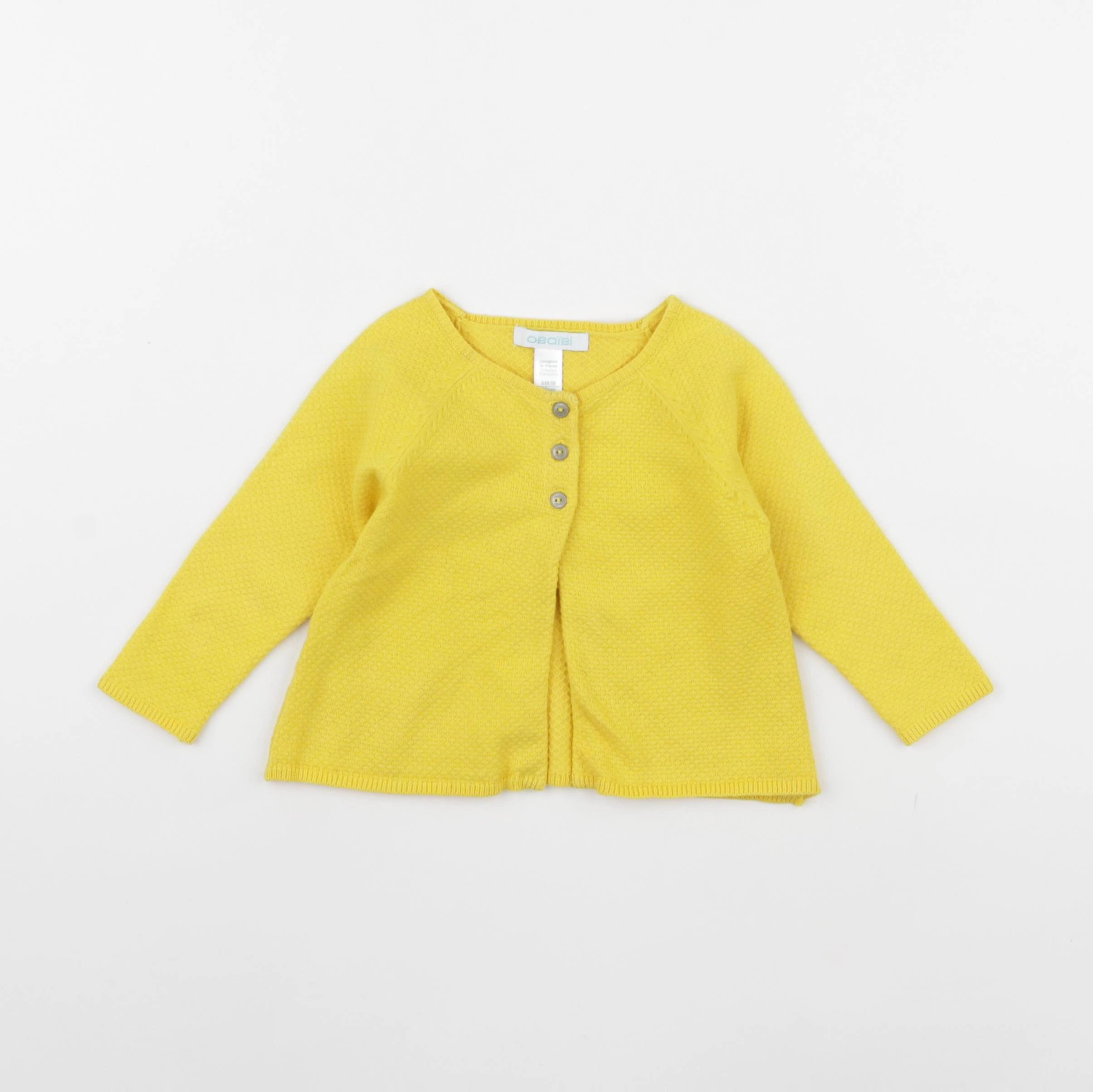 Obaïbi - gilet jaune - 6 mois