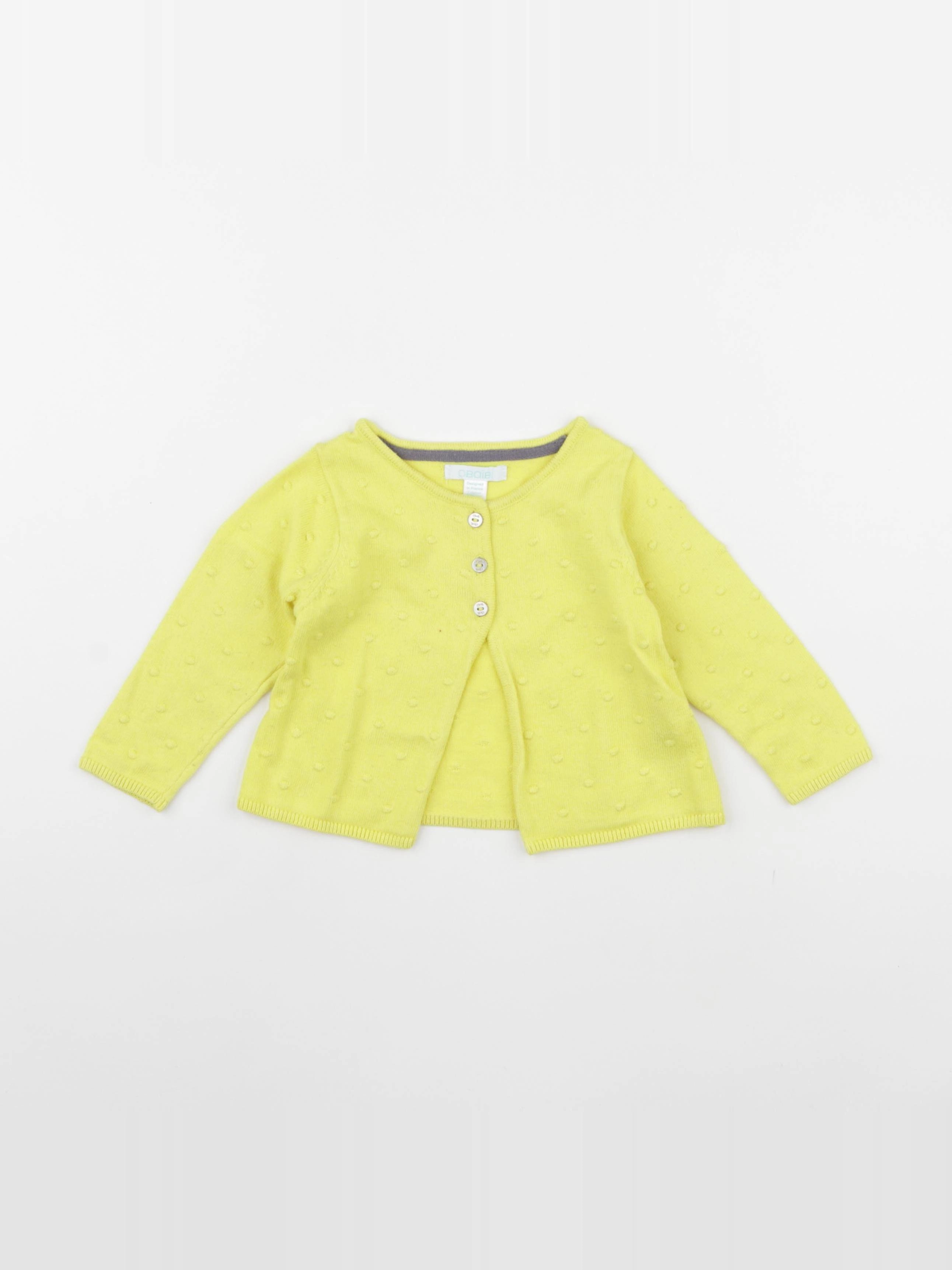 Obaïbi - gilet jaune - 9 mois