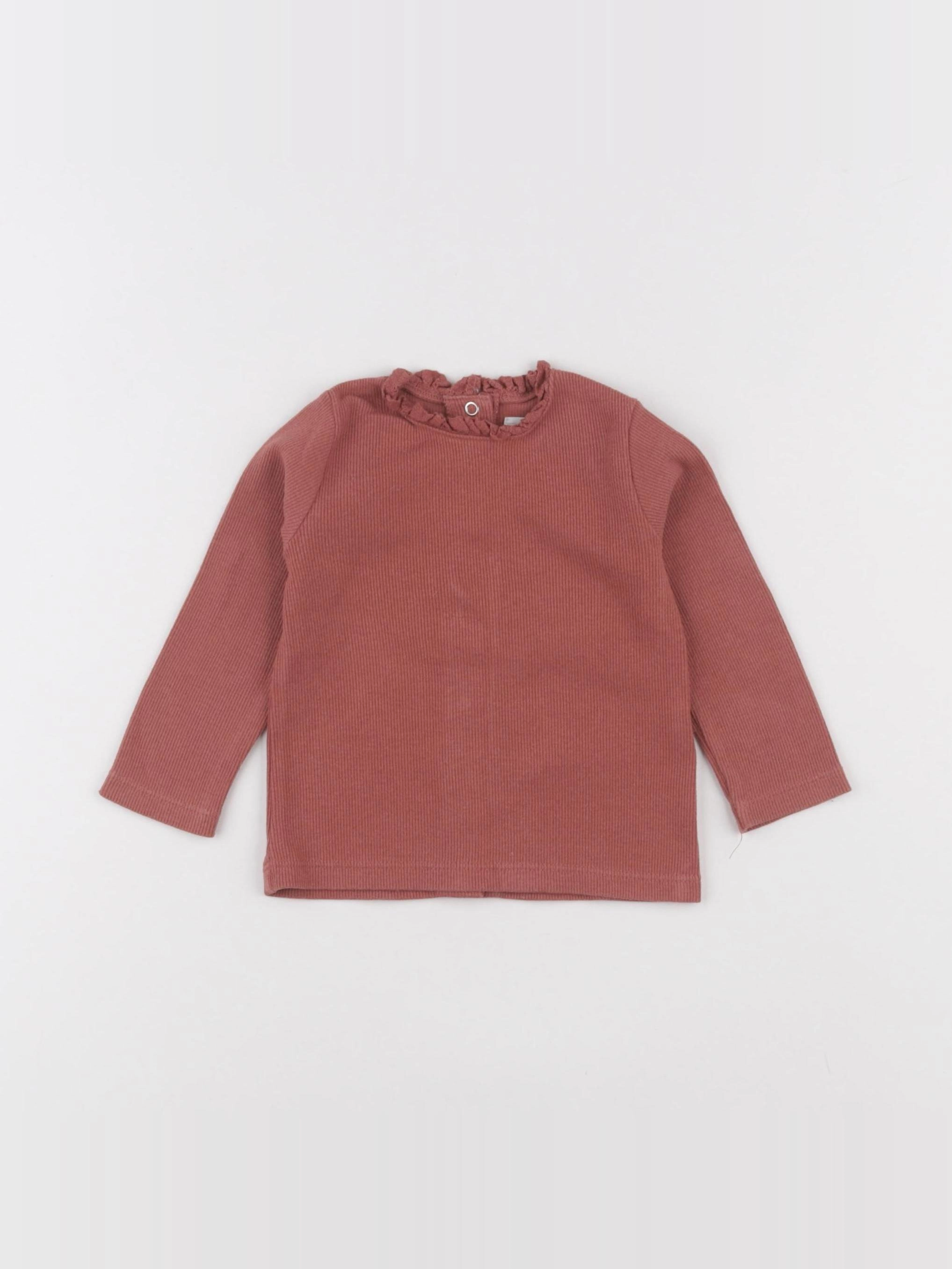 Vertbaudet - tee-shirt marron - 6 mois