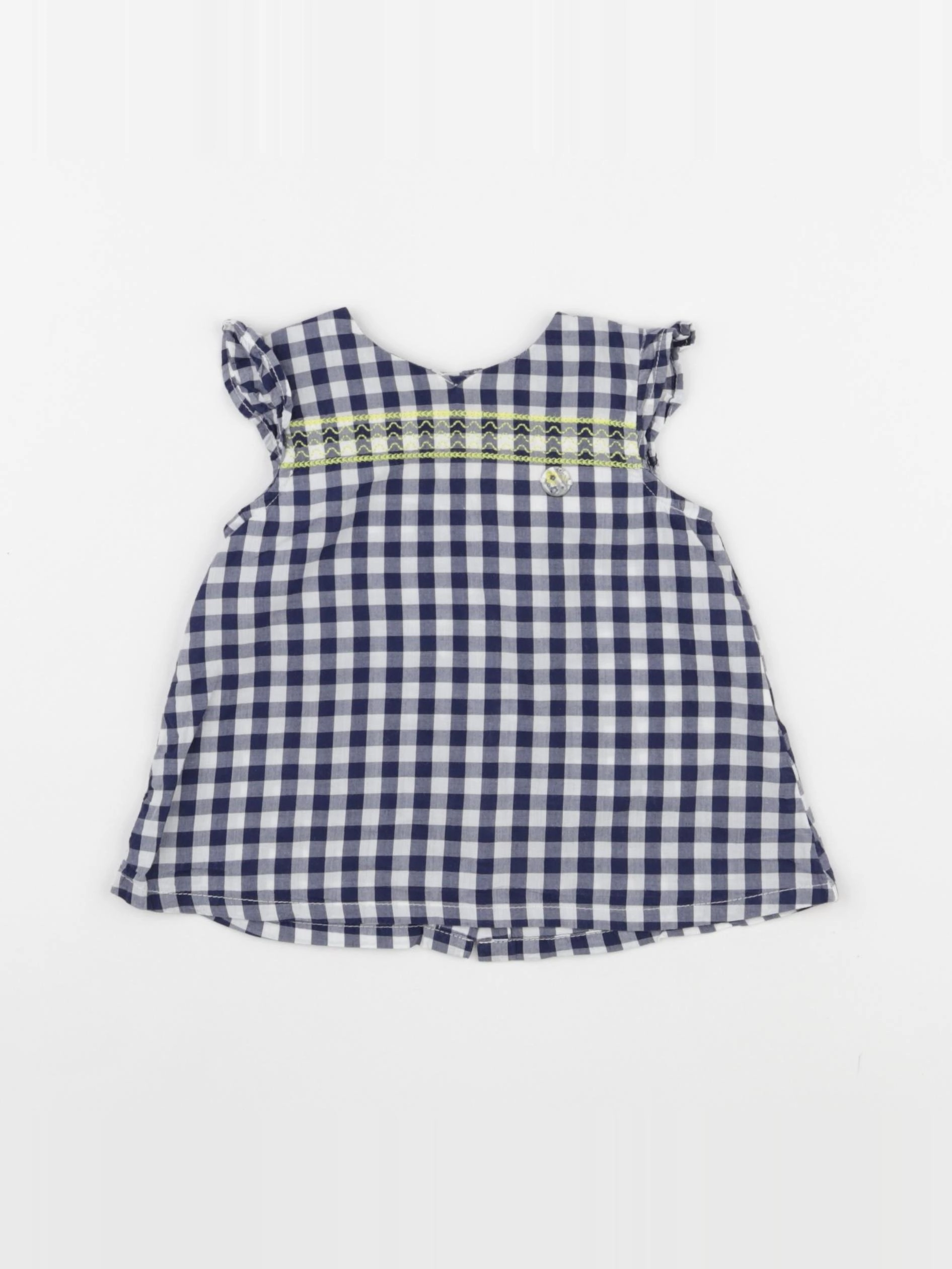 Sergent Major - blouse blanc, bleu - 6 mois