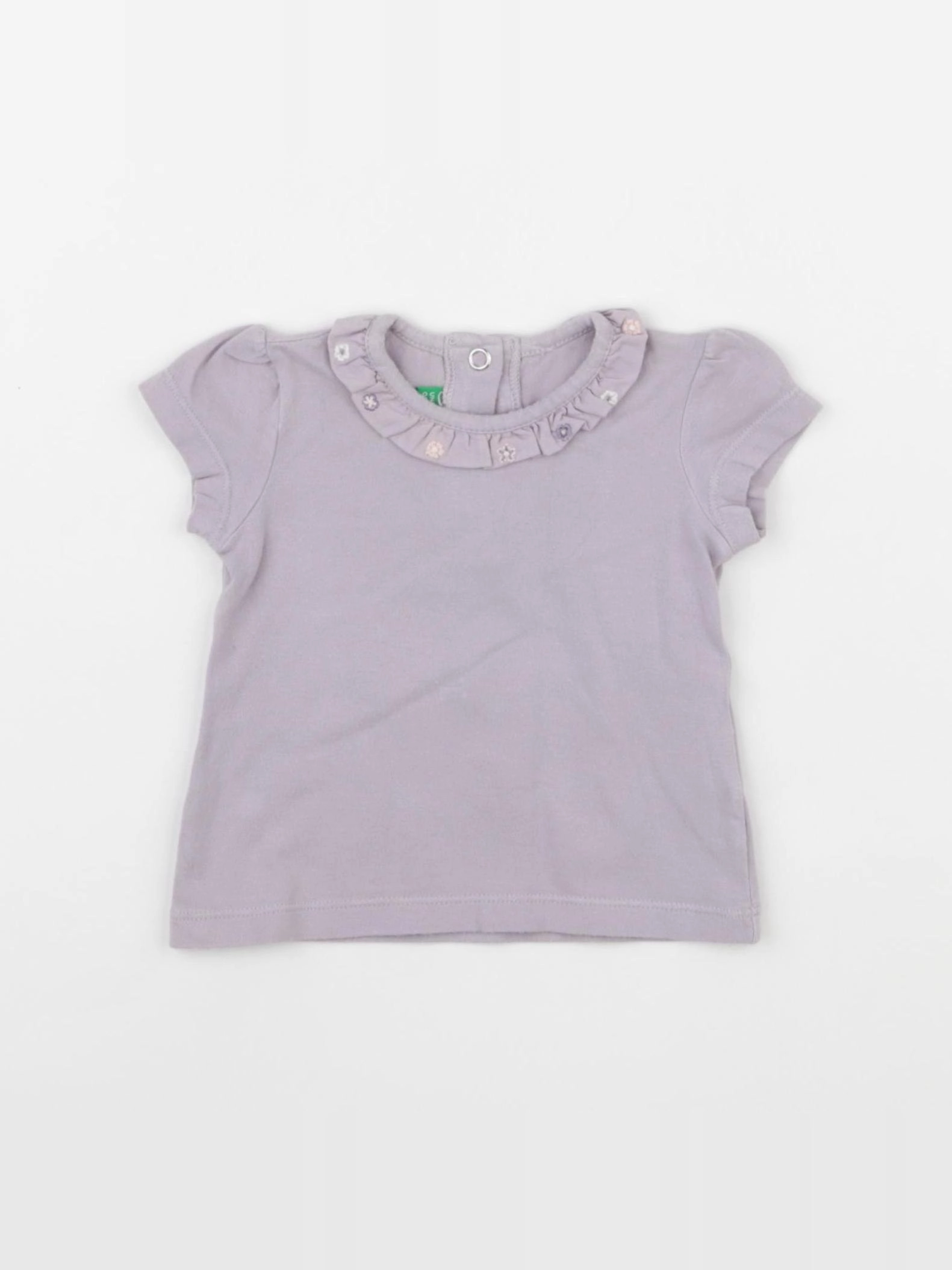 Benetton - tee-shirt violet - 1/3 mois