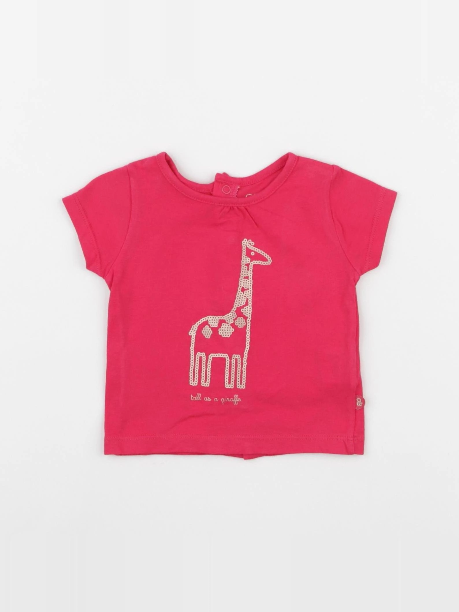 Obaïbi - tee-shirt rose - 3 mois