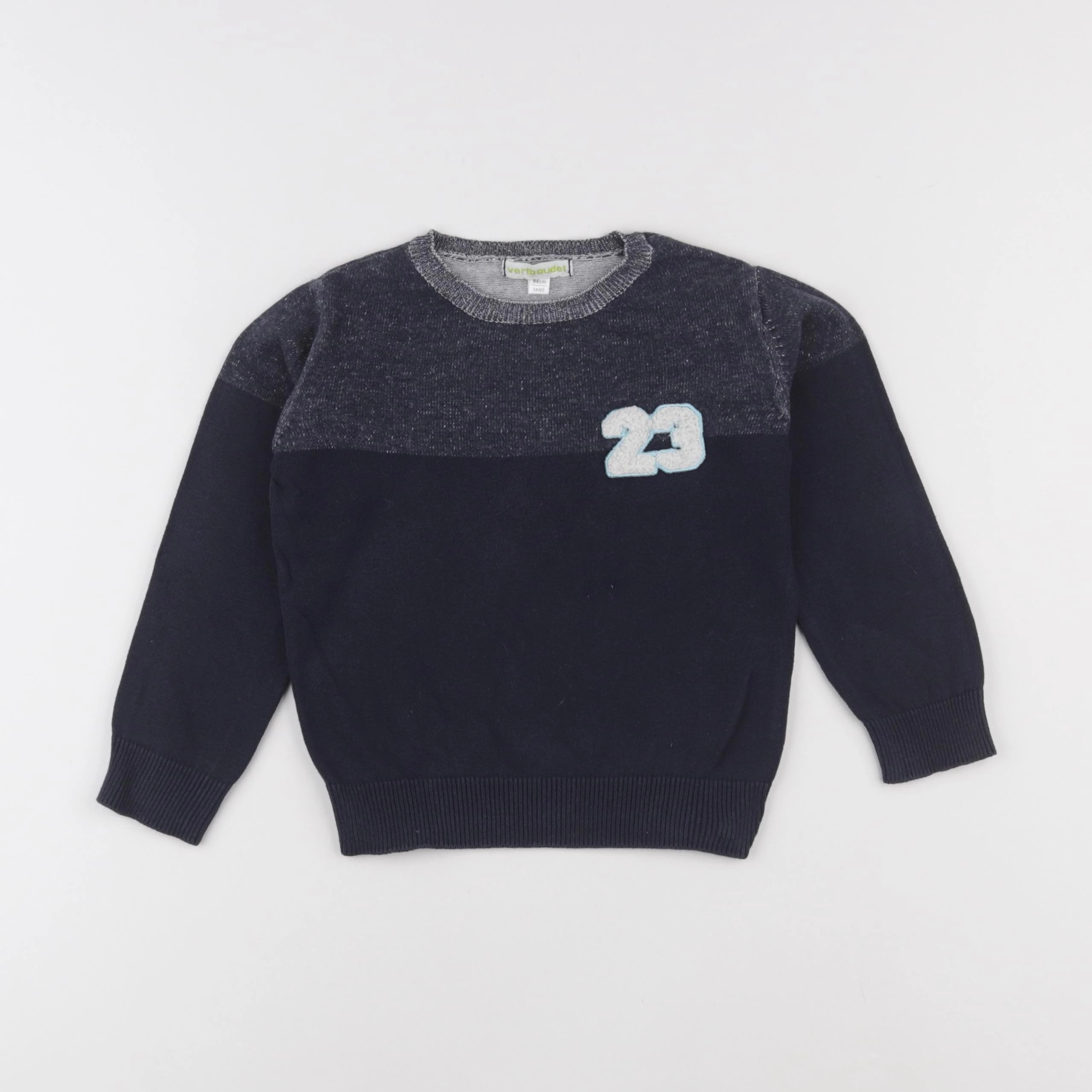 Vertbaudet - pull bleu - 3 ans