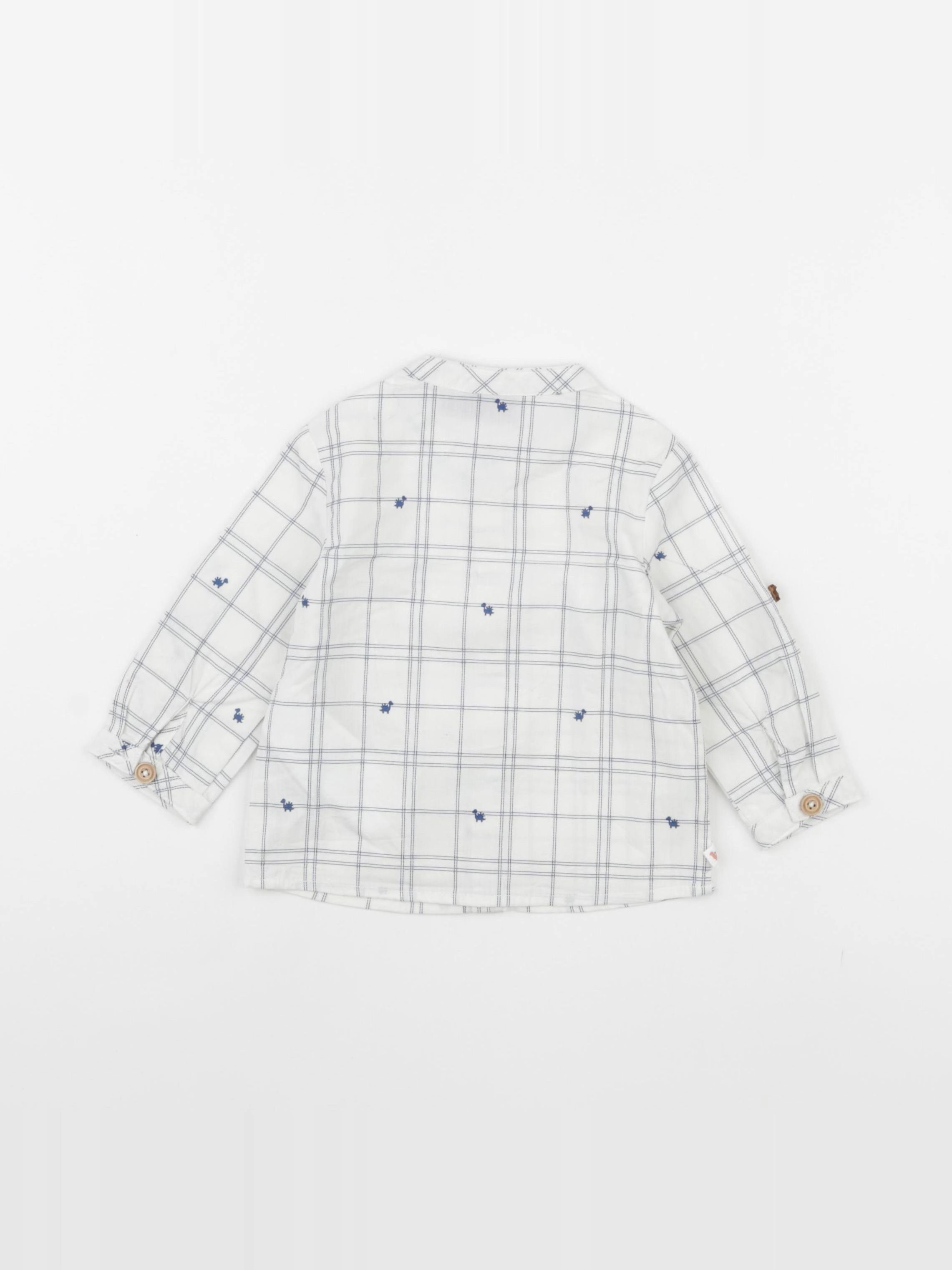 Sergent Major - chemise blanc, bleu - 9 mois