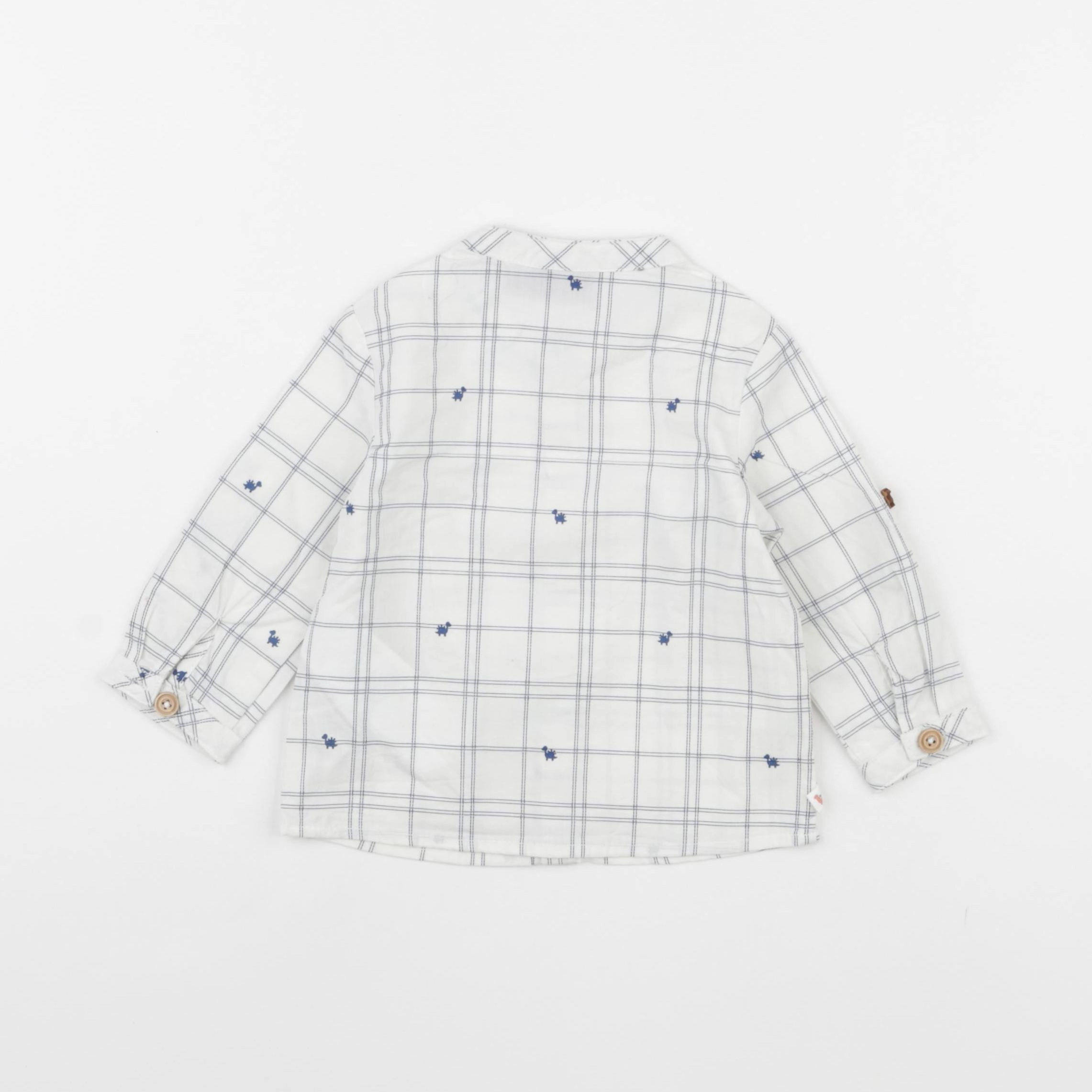 Sergent Major - chemise blanc, bleu - 9 mois