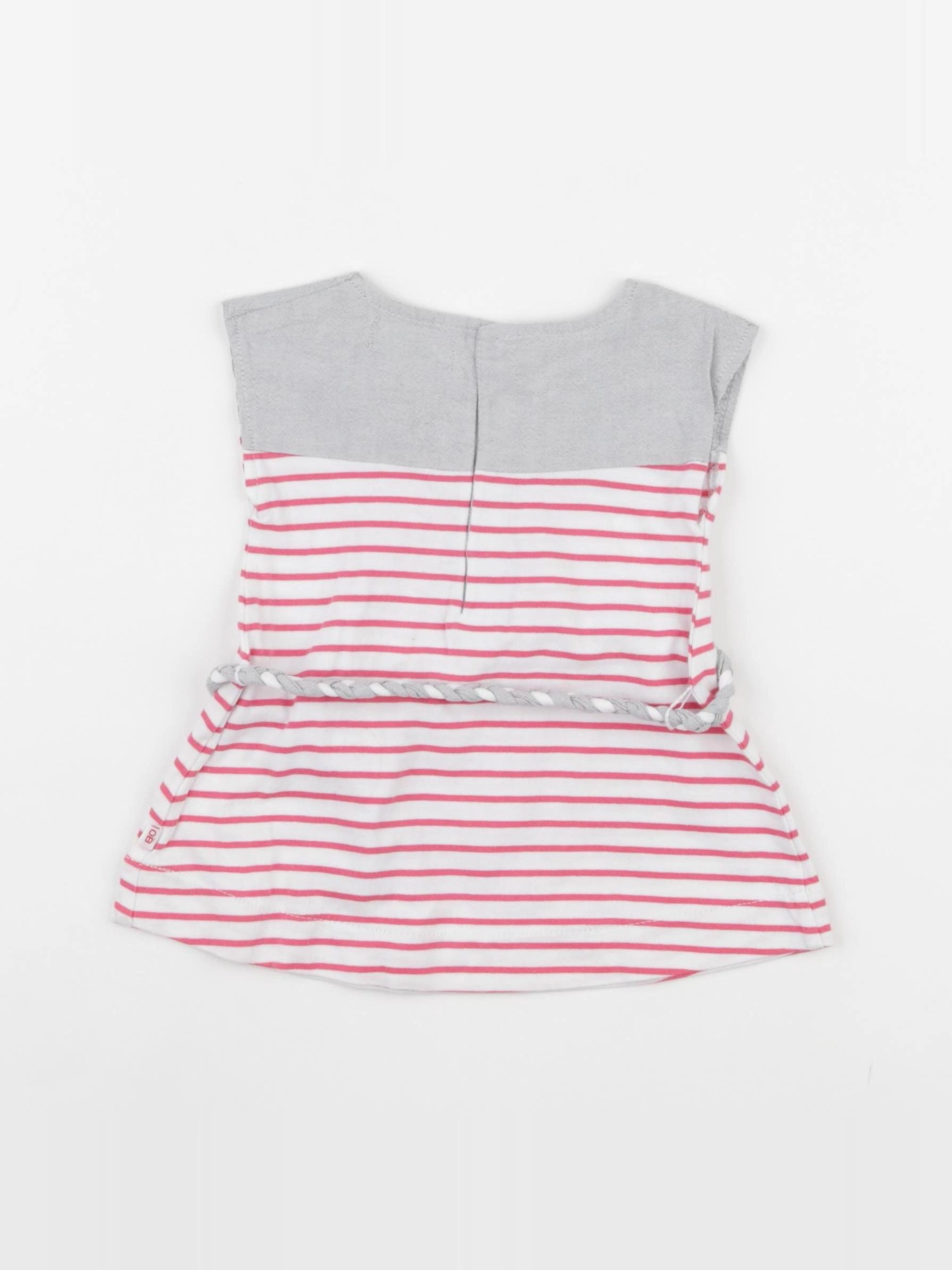 Obaïbi - robe blanc, rose - 3 mois