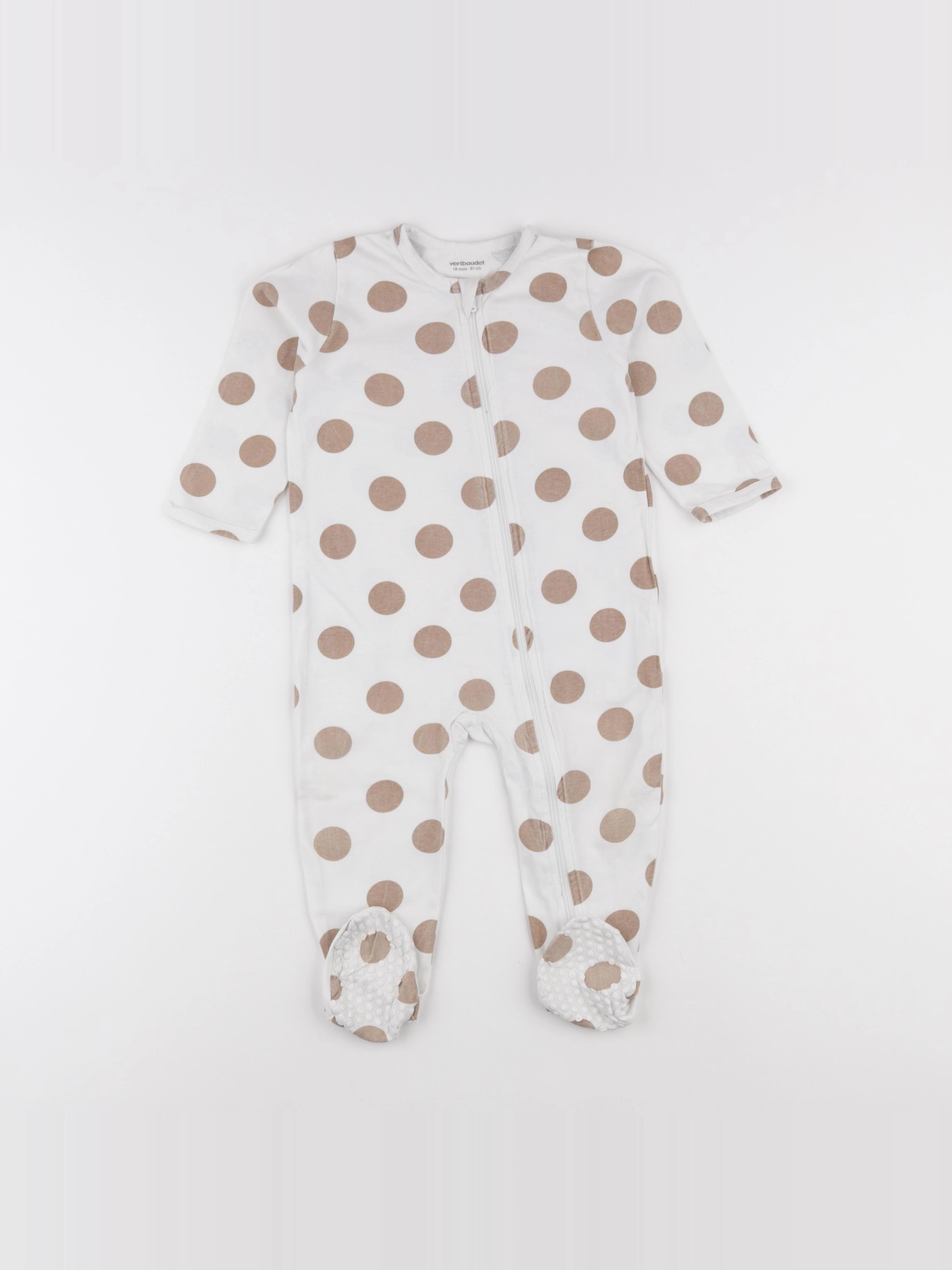 Vertbaudet - pyjama coton blanc - 18 mois