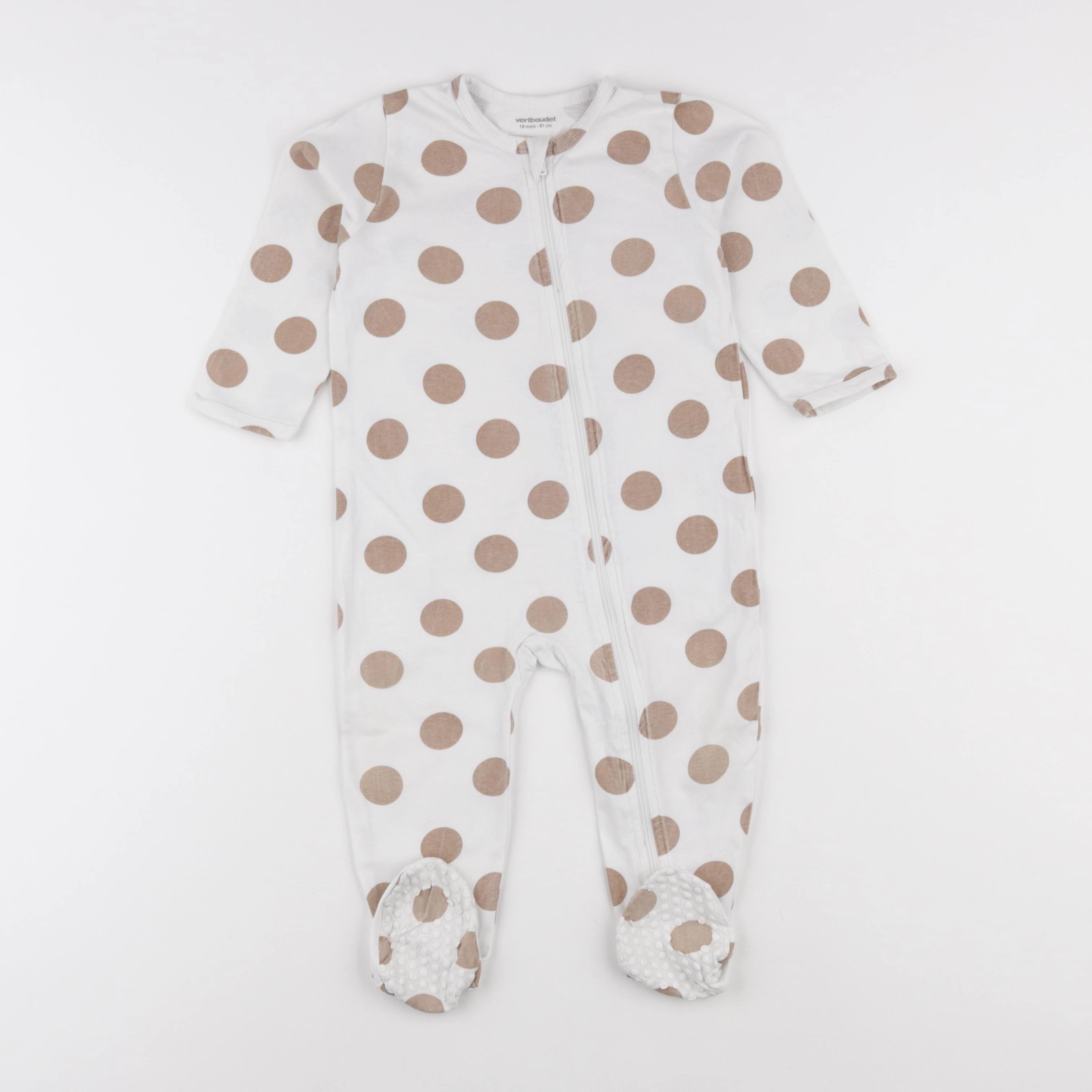 Vertbaudet - pyjama coton blanc - 24 mois