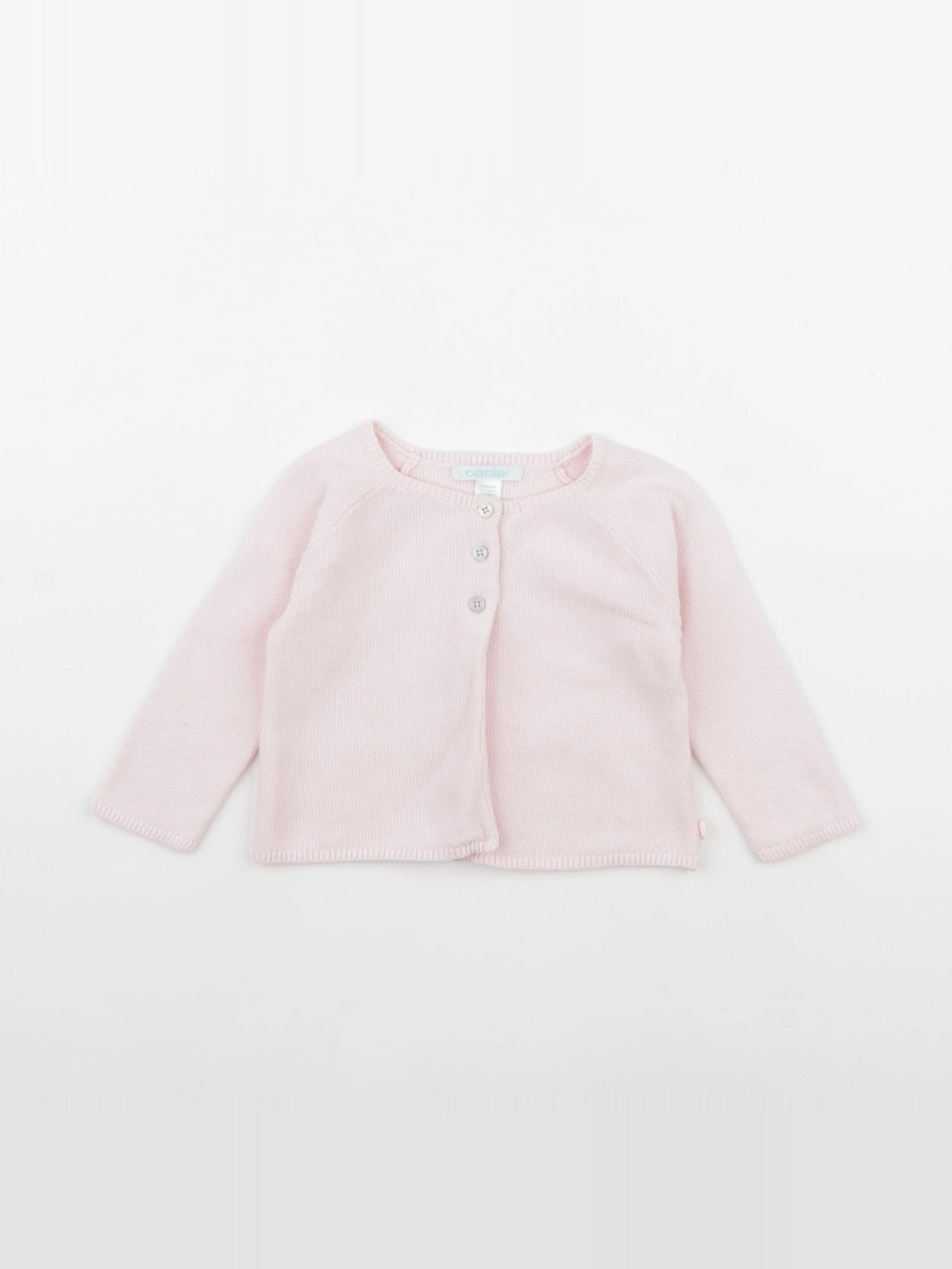 Obaïbi - gilet rose - 6 mois