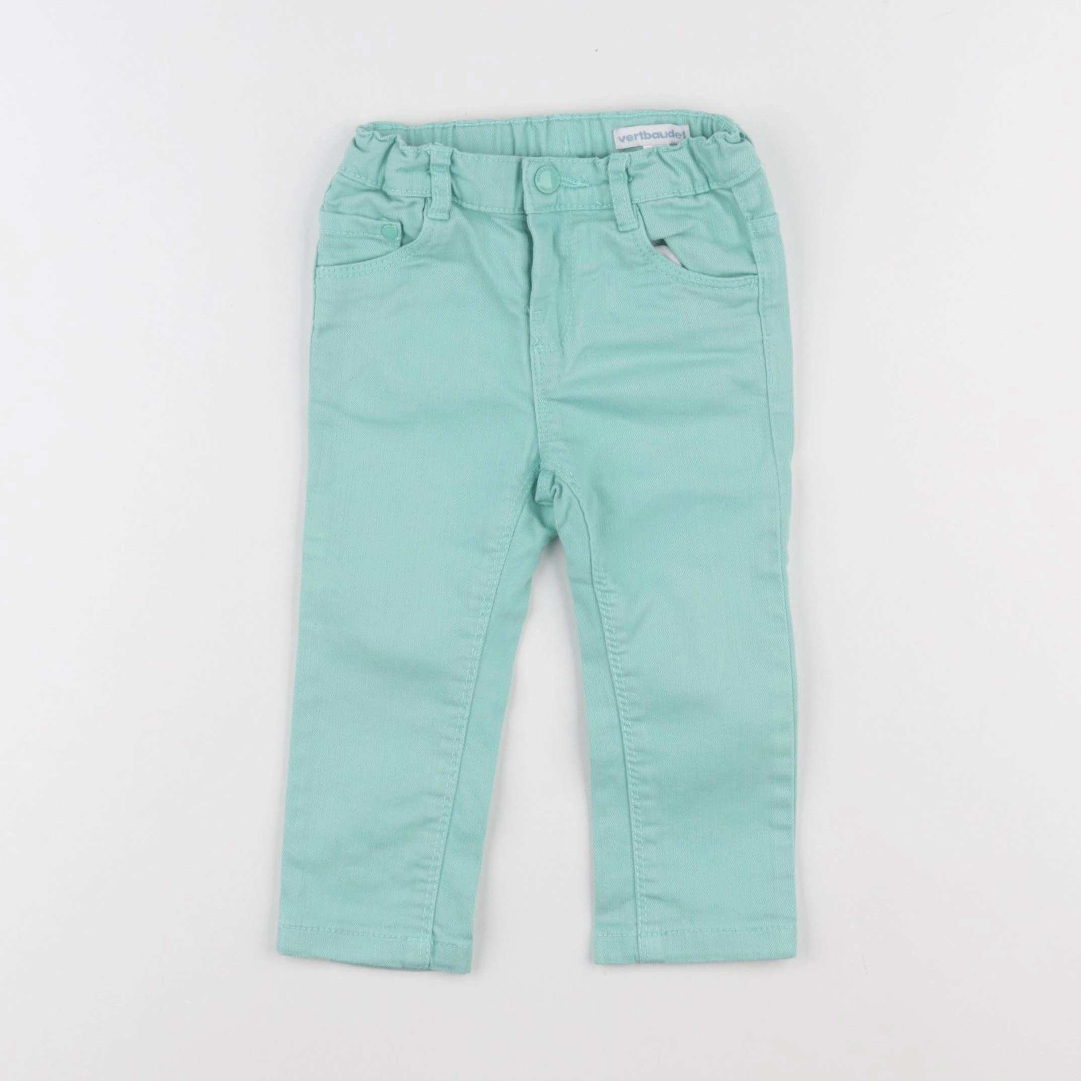 Vertbaudet - pantalon vert - 18 mois