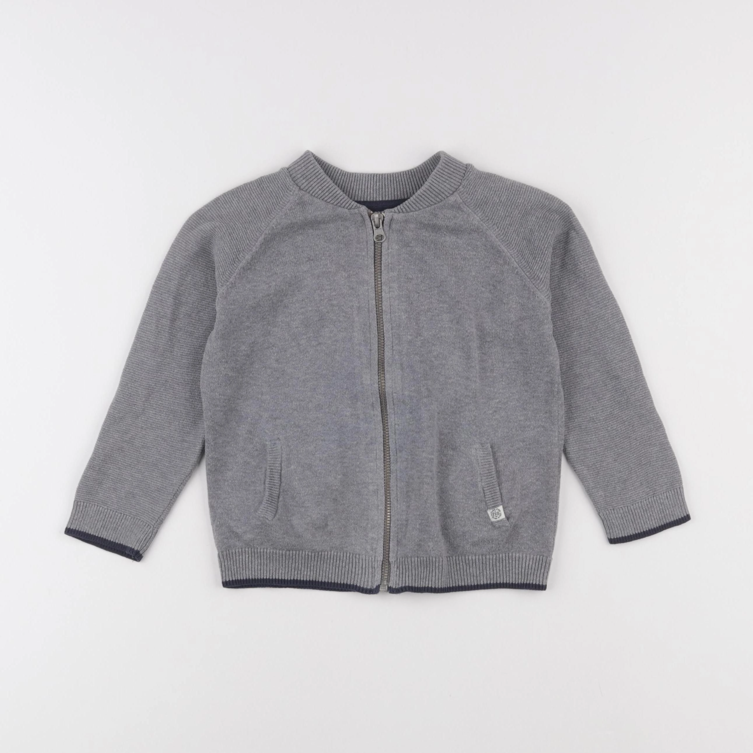 Vertbaudet - gilet gris - 3 ans