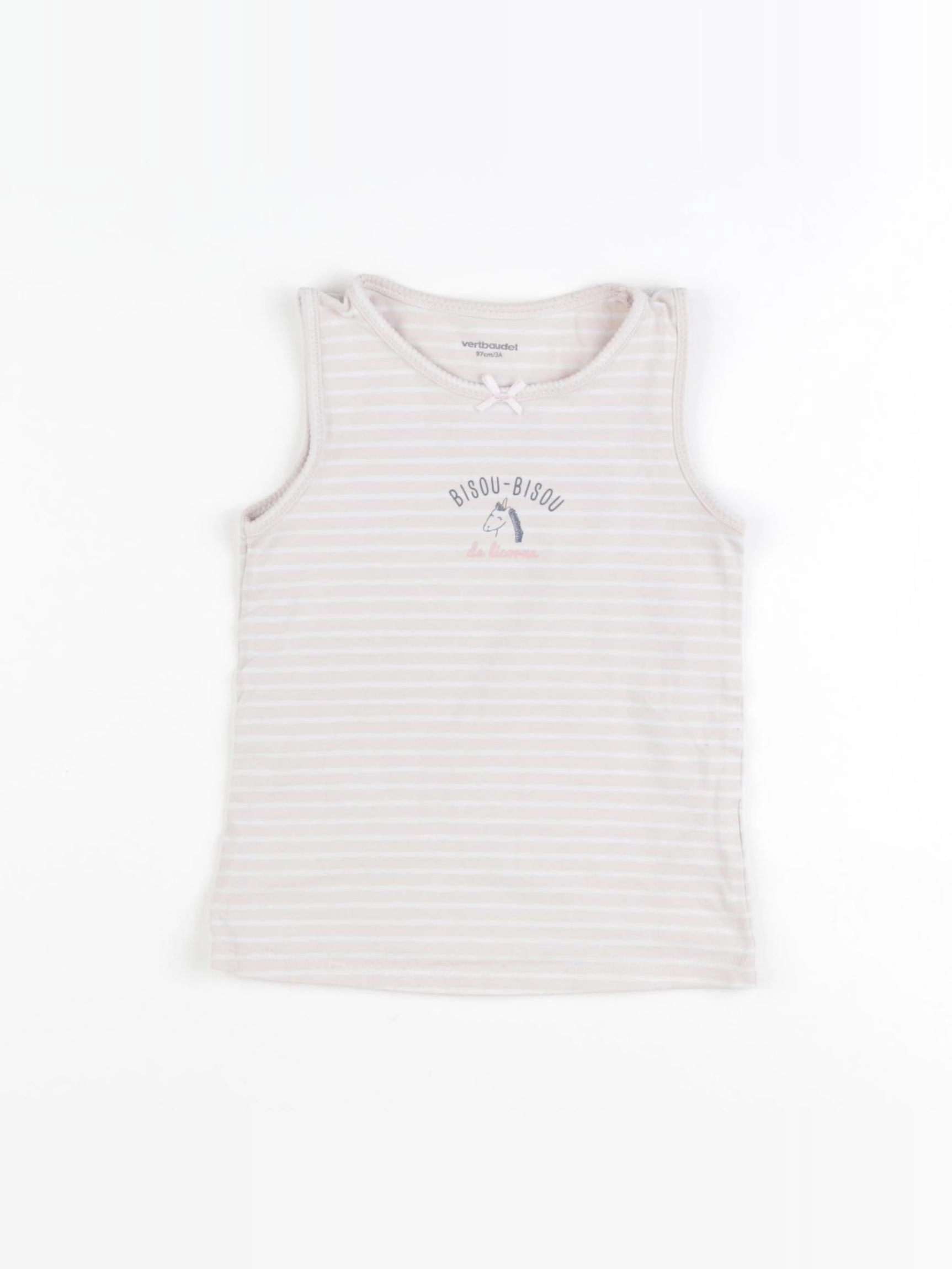 Vertbaudet - maillot de corps rose - 3 ans