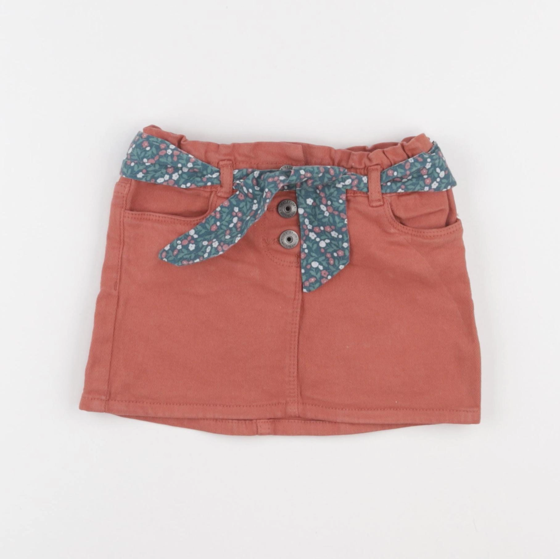 Vertbaudet - jupe orange - 3 ans