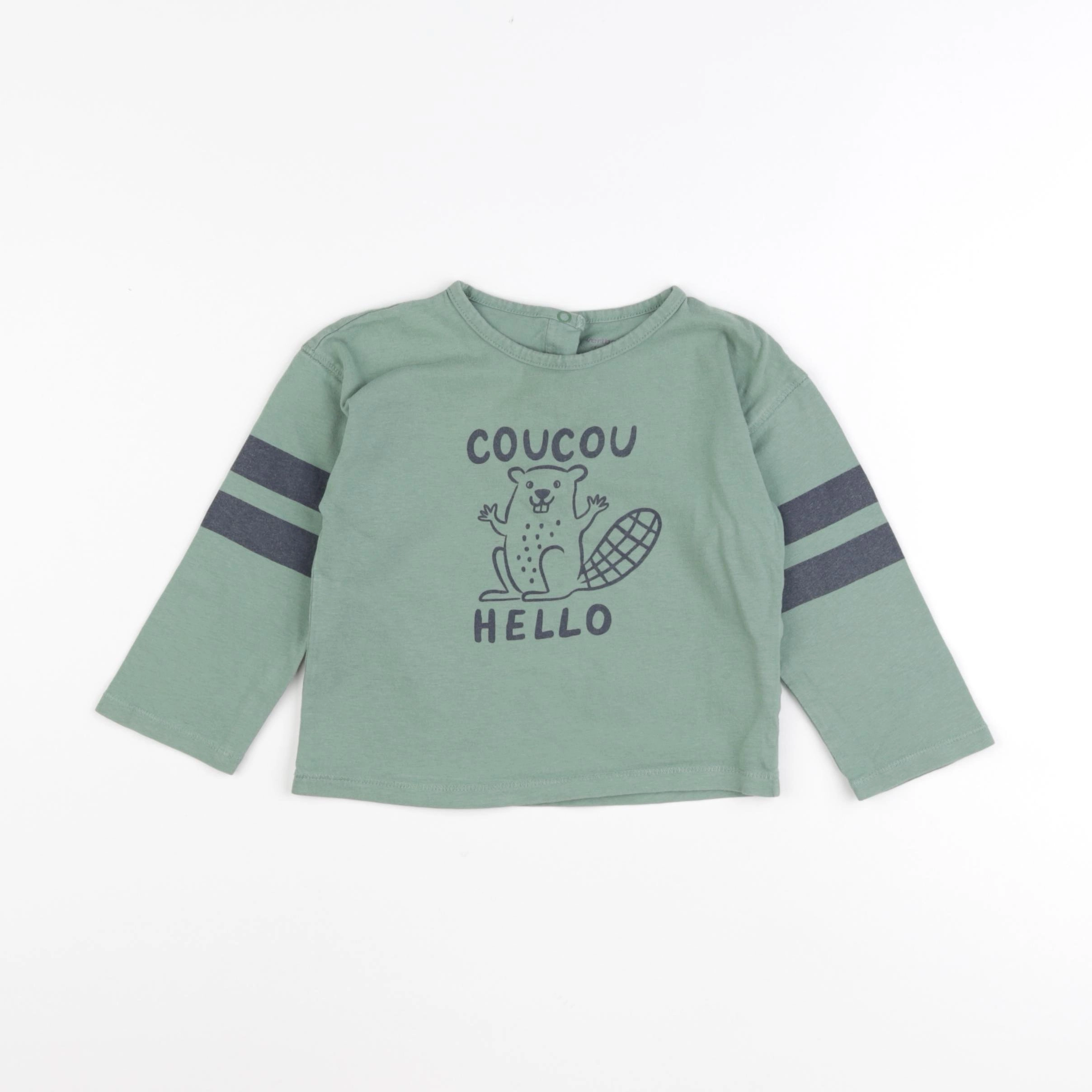 Vertbaudet - tee-shirt vert - 24 mois