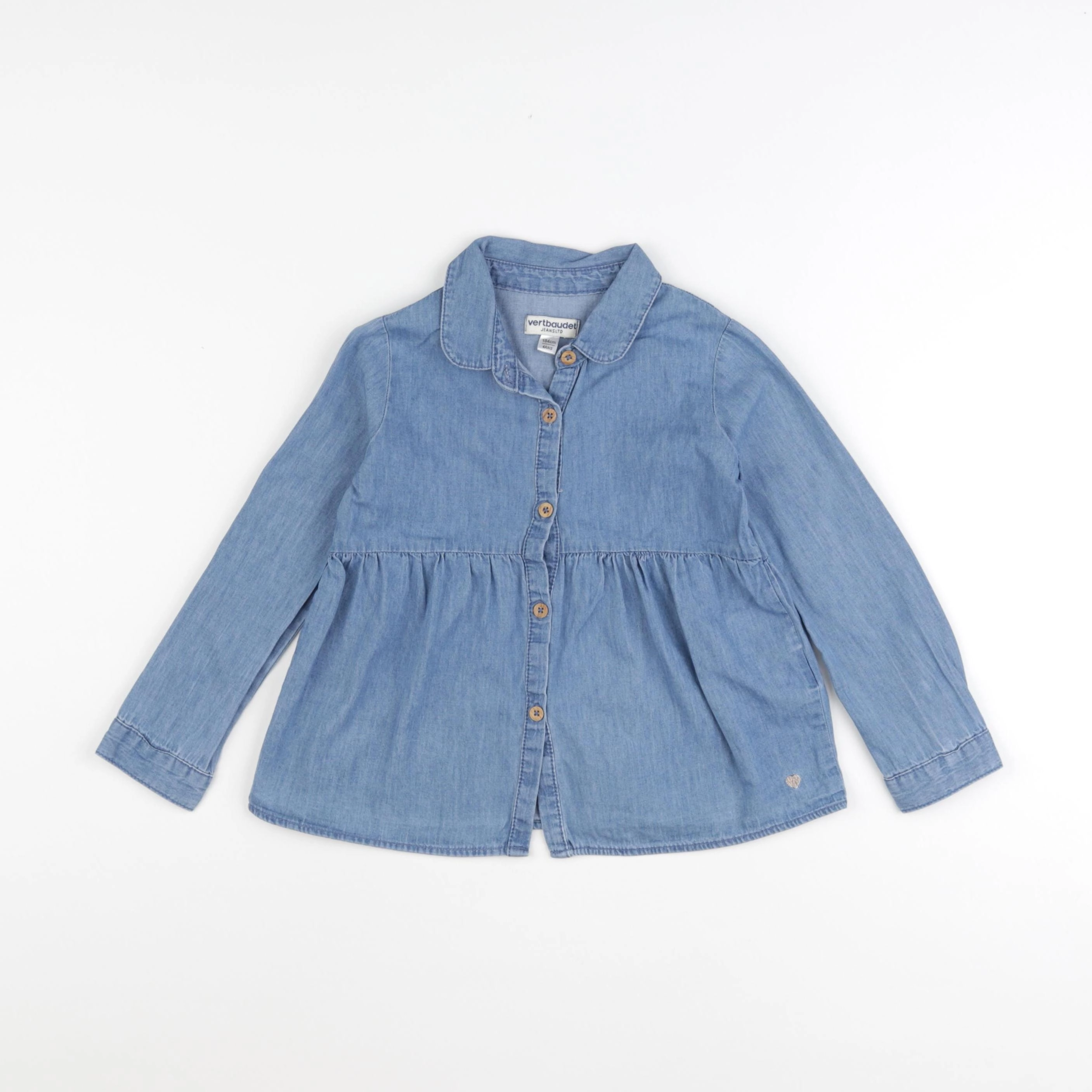 Vertbaudet - blouse bleu - 4 ans