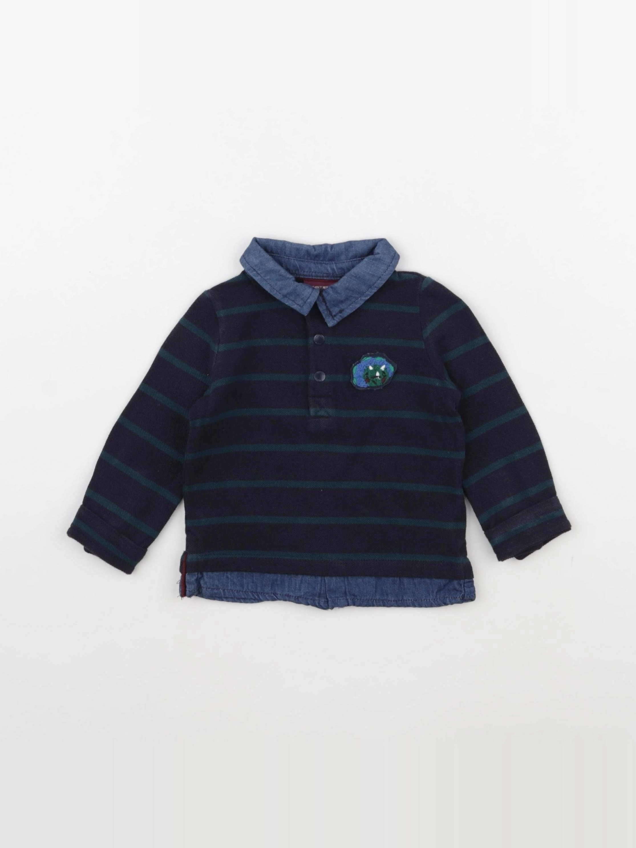 Sergent Major - polo bleu - 6 mois