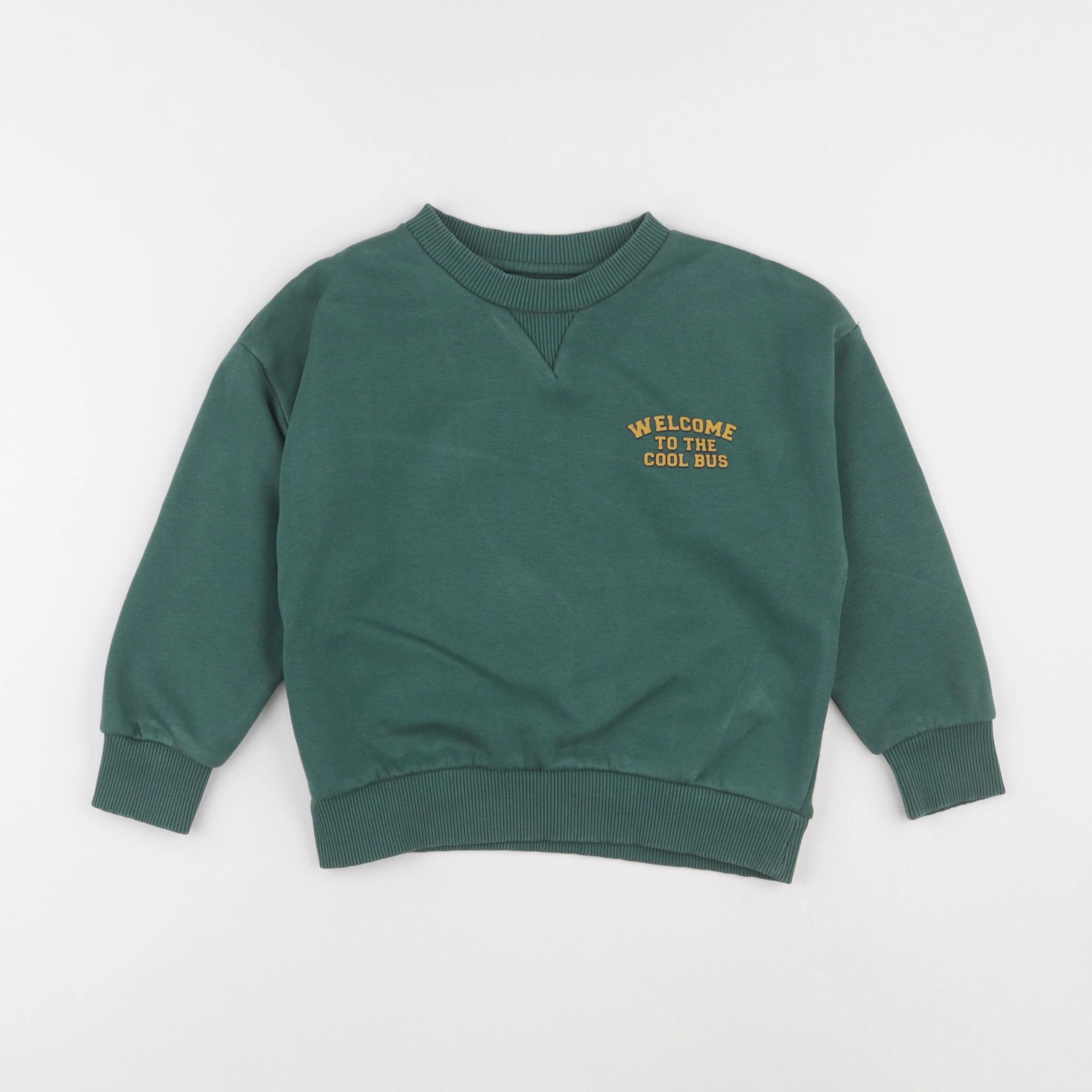 Vertbaudet - sweat vert - 5 ans