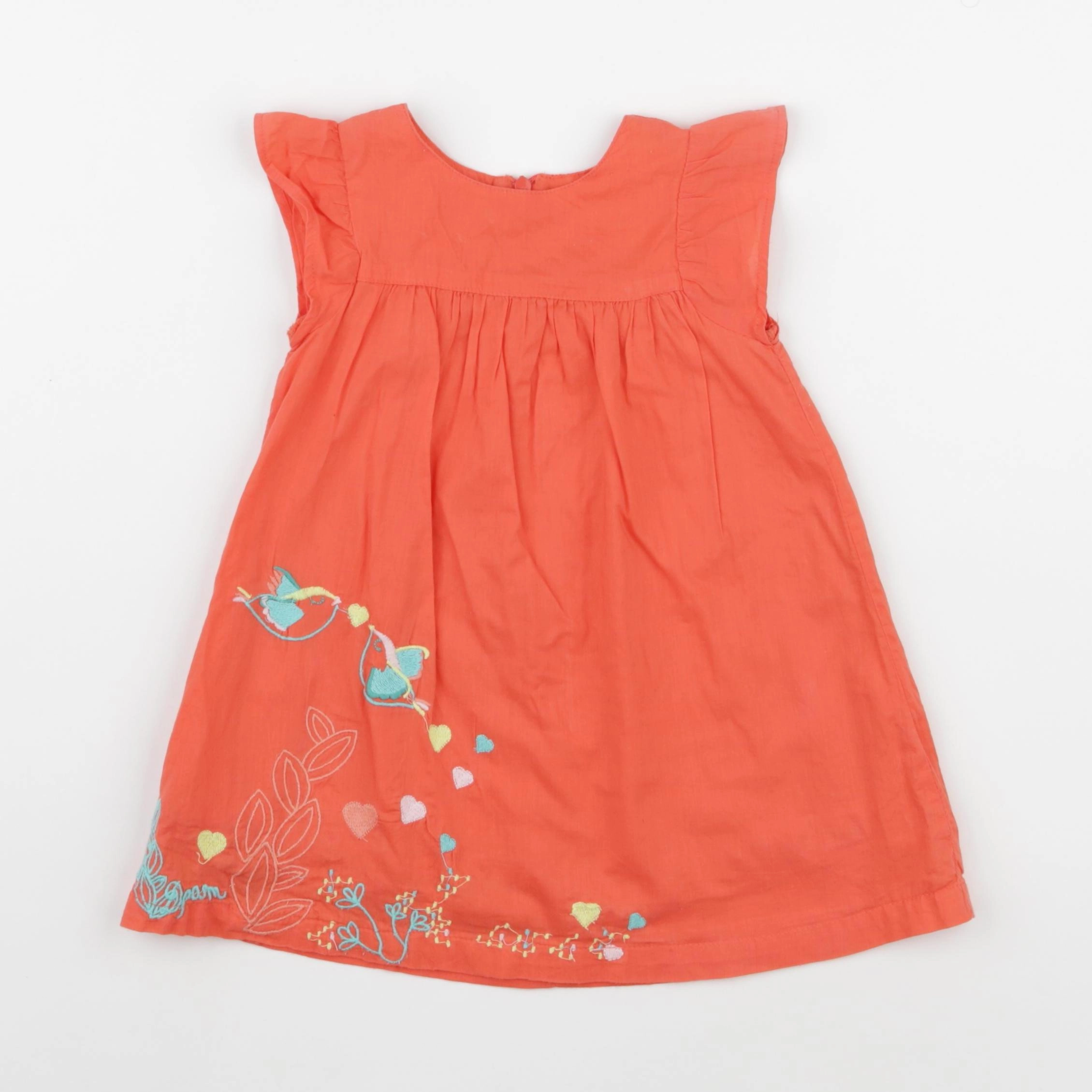 DPAM - robe orange - 12 mois