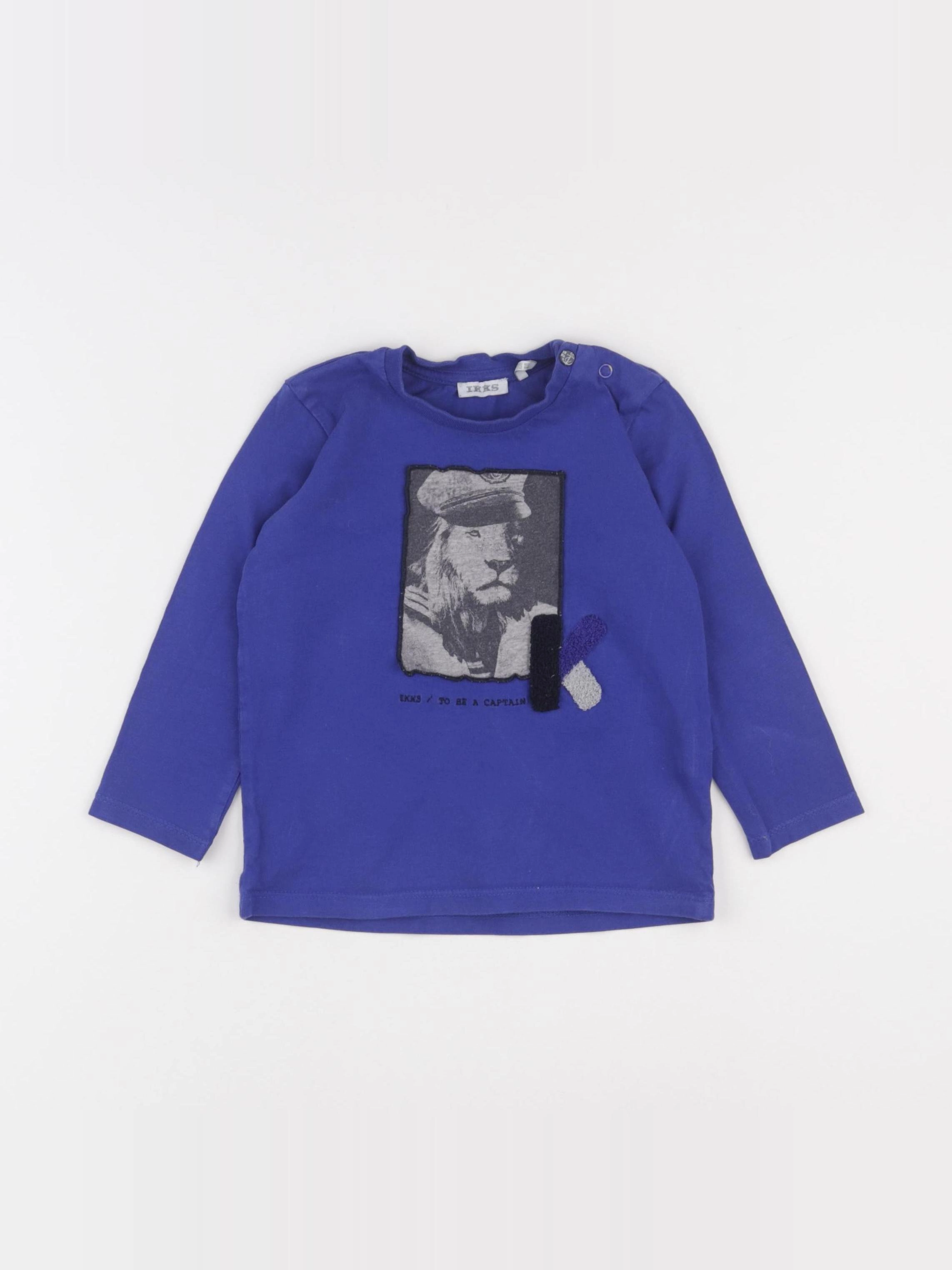 IKKS - tee-shirt bleu - 18 mois