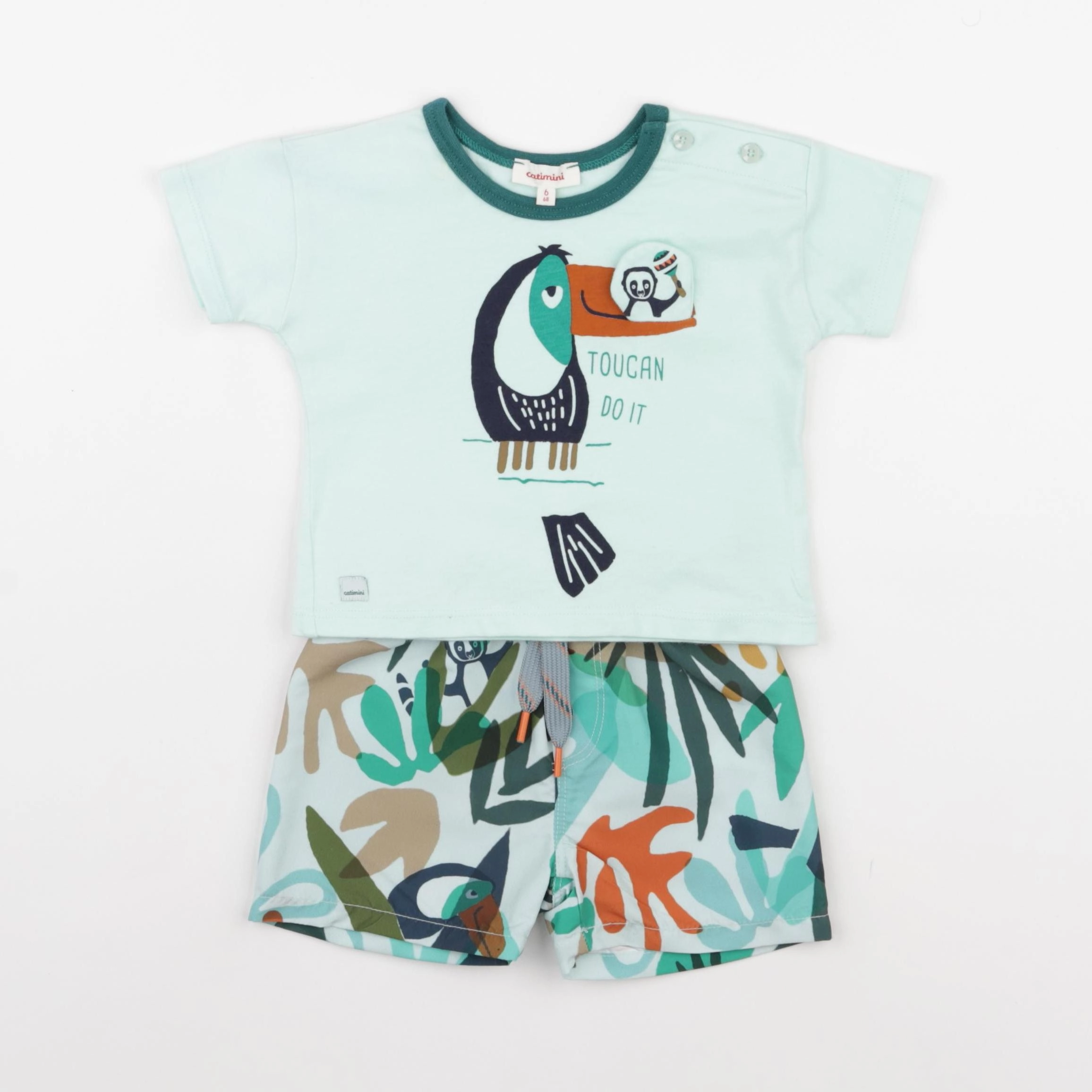 Catimini - ensemble vert - 6 mois