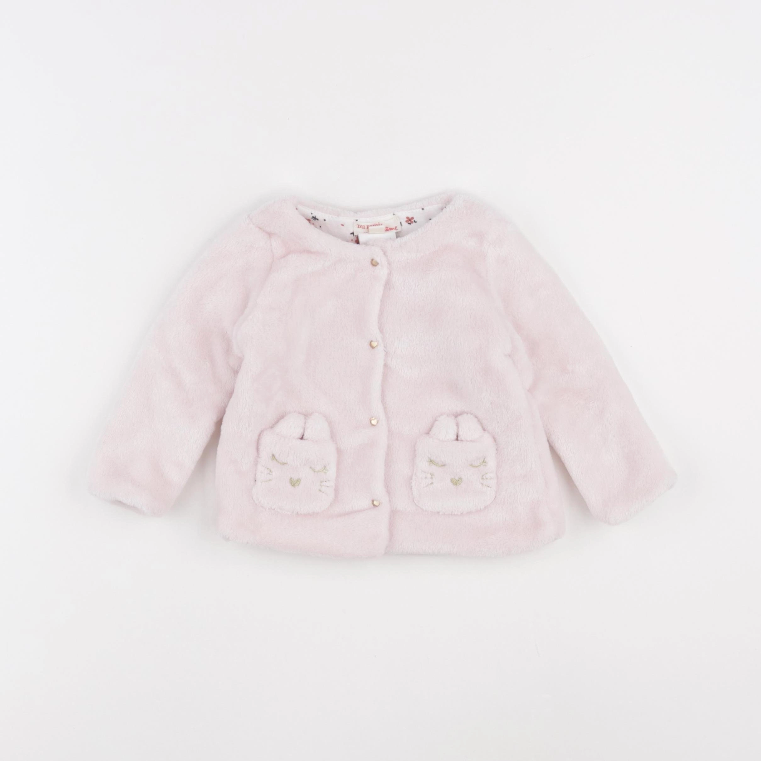 DPAM - veste doublé rose - 9 mois
