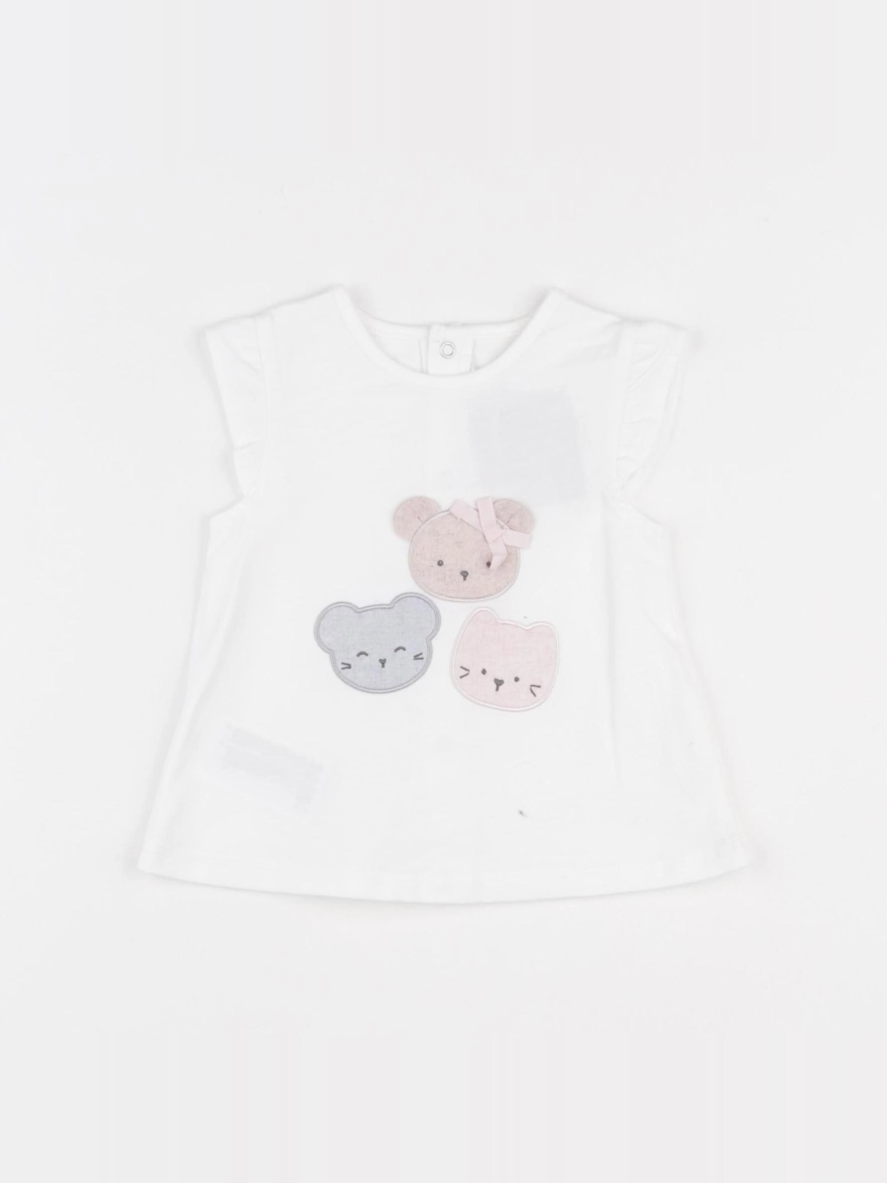 Mayoral - tee-shirt blanc - 6/9 mois