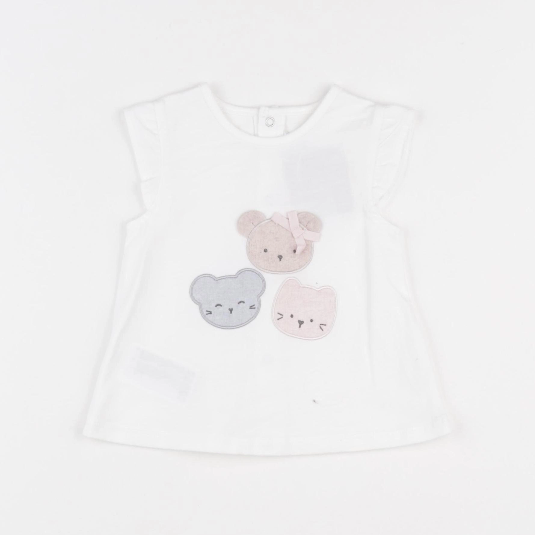 Mayoral - tee-shirt blanc - 6/9 mois