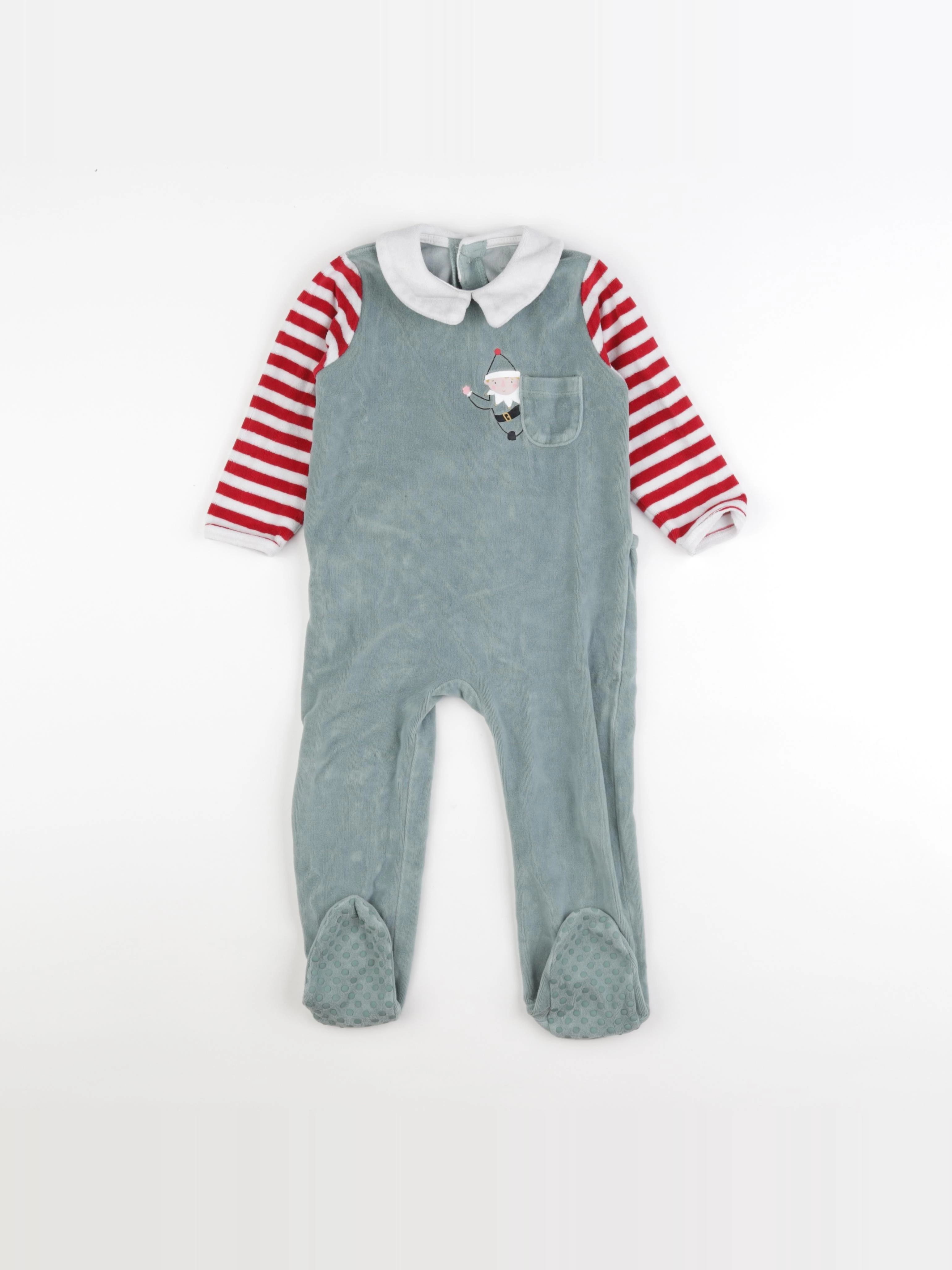 Vertbaudet - pyjama velours multicolore - 2 ans