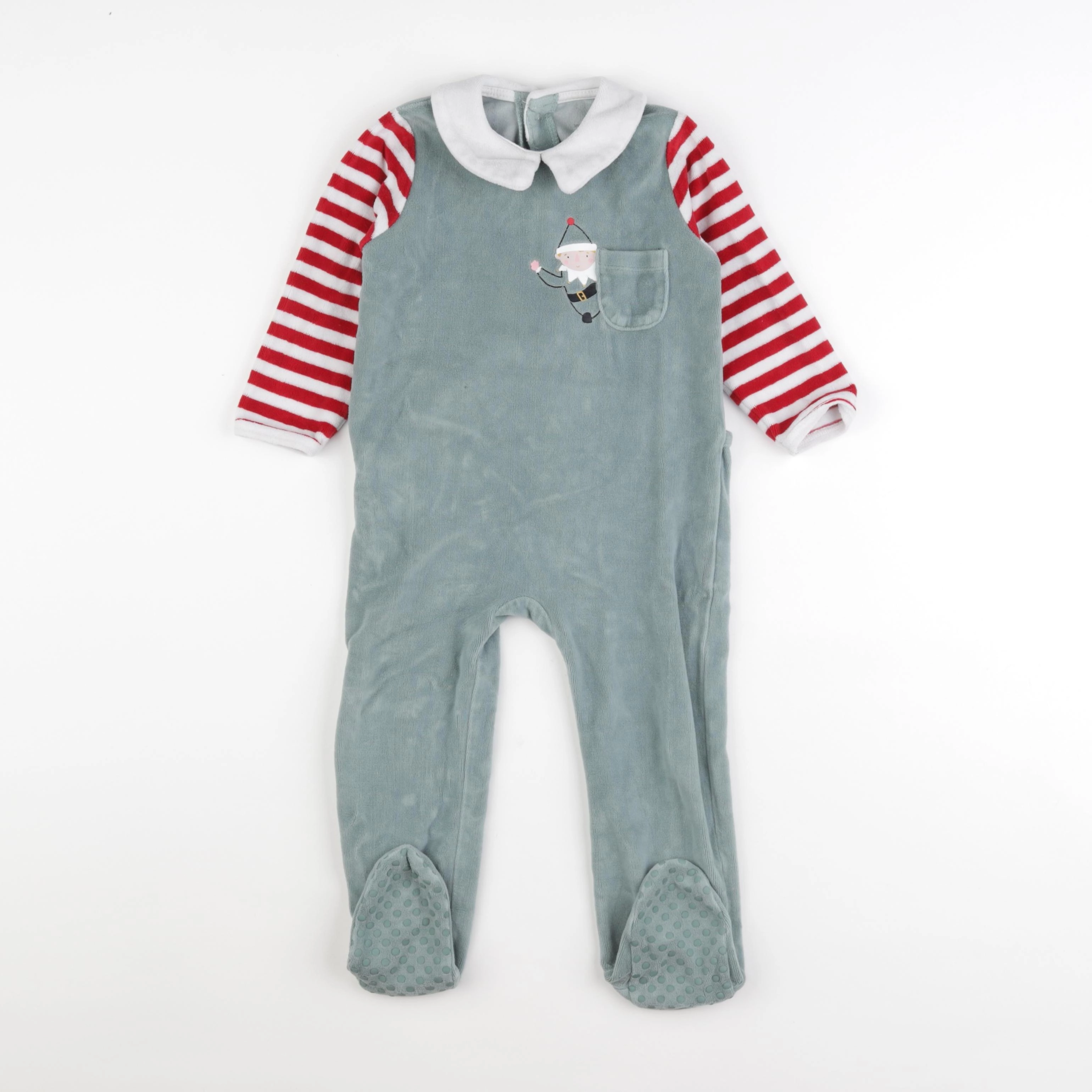 Vertbaudet - pyjama velours multicolore - 2 ans