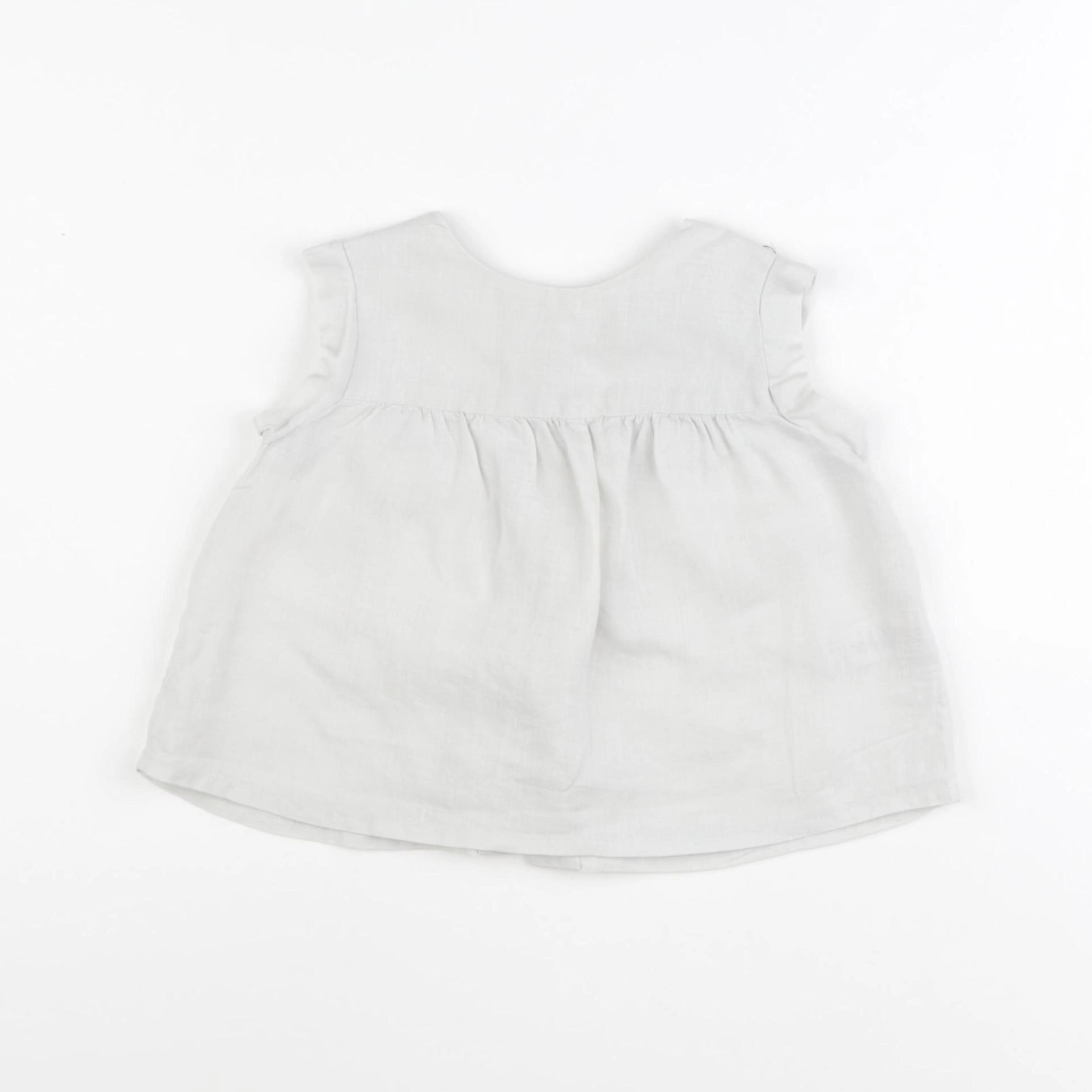 Bonton - blouse gris - 12 mois