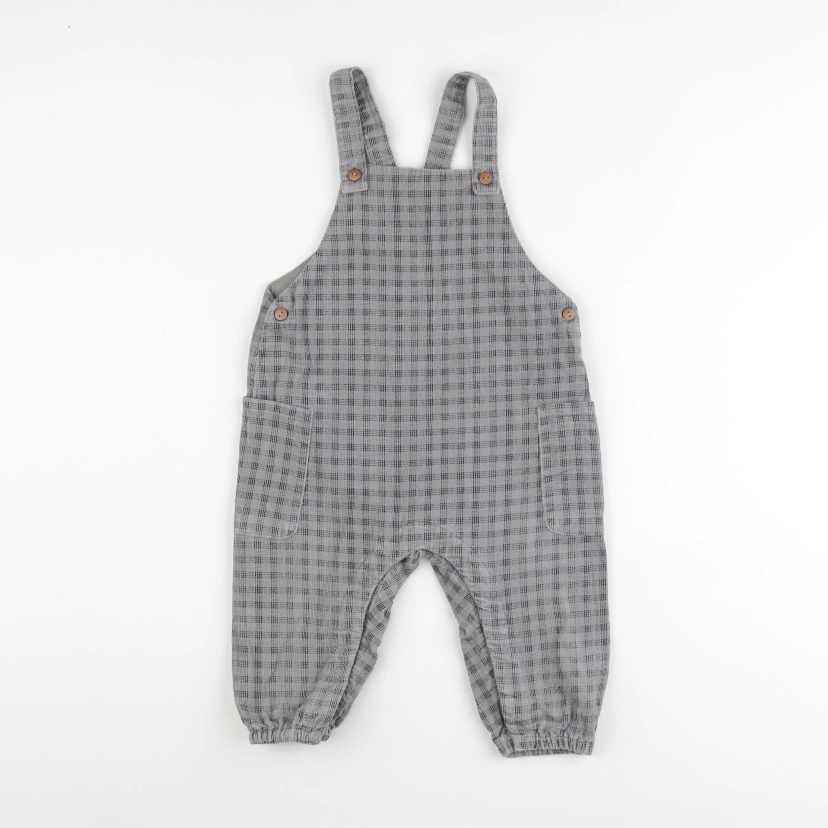 Zara - salopette gris - 12/18 mois