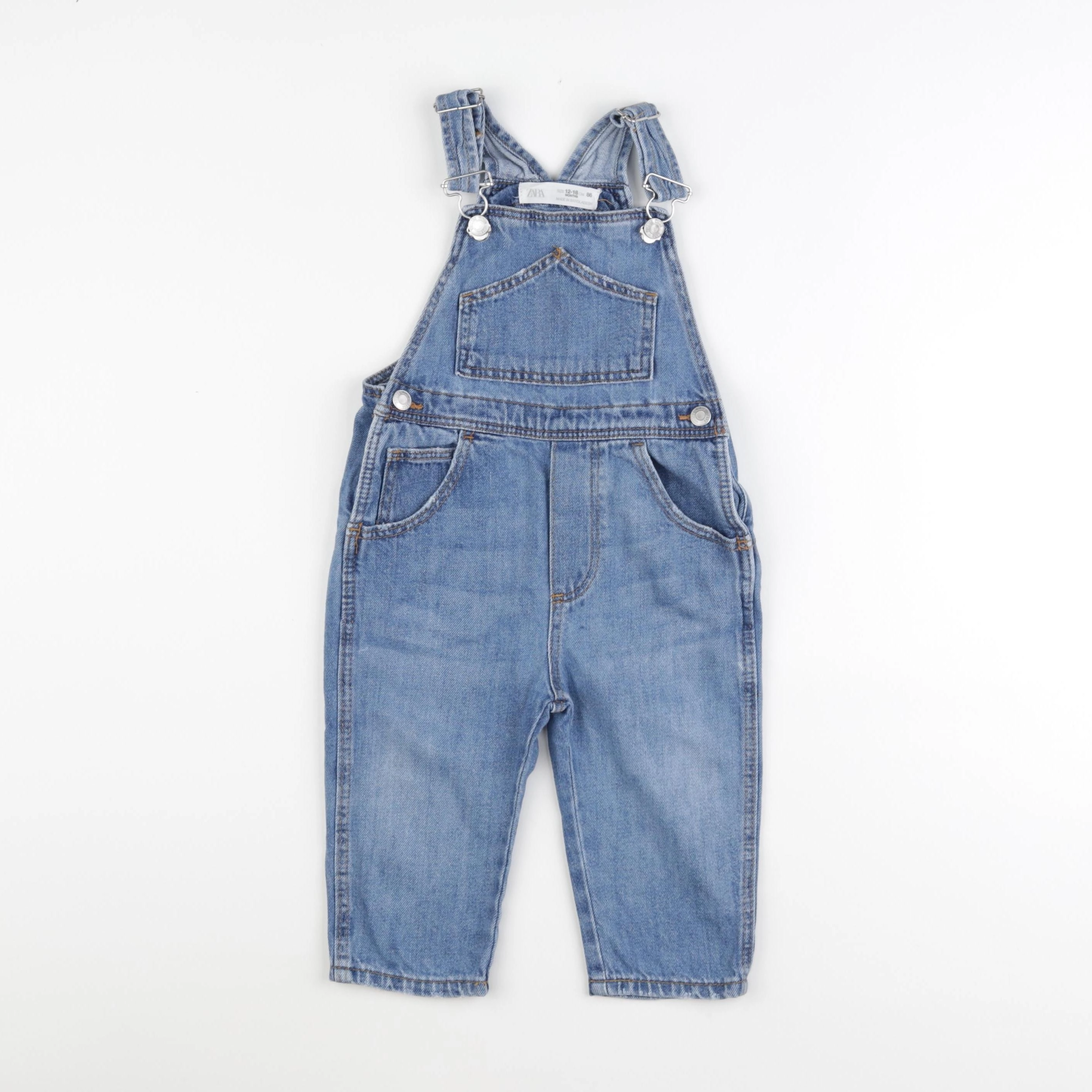 Zara - salopette bleu - 12/18 mois