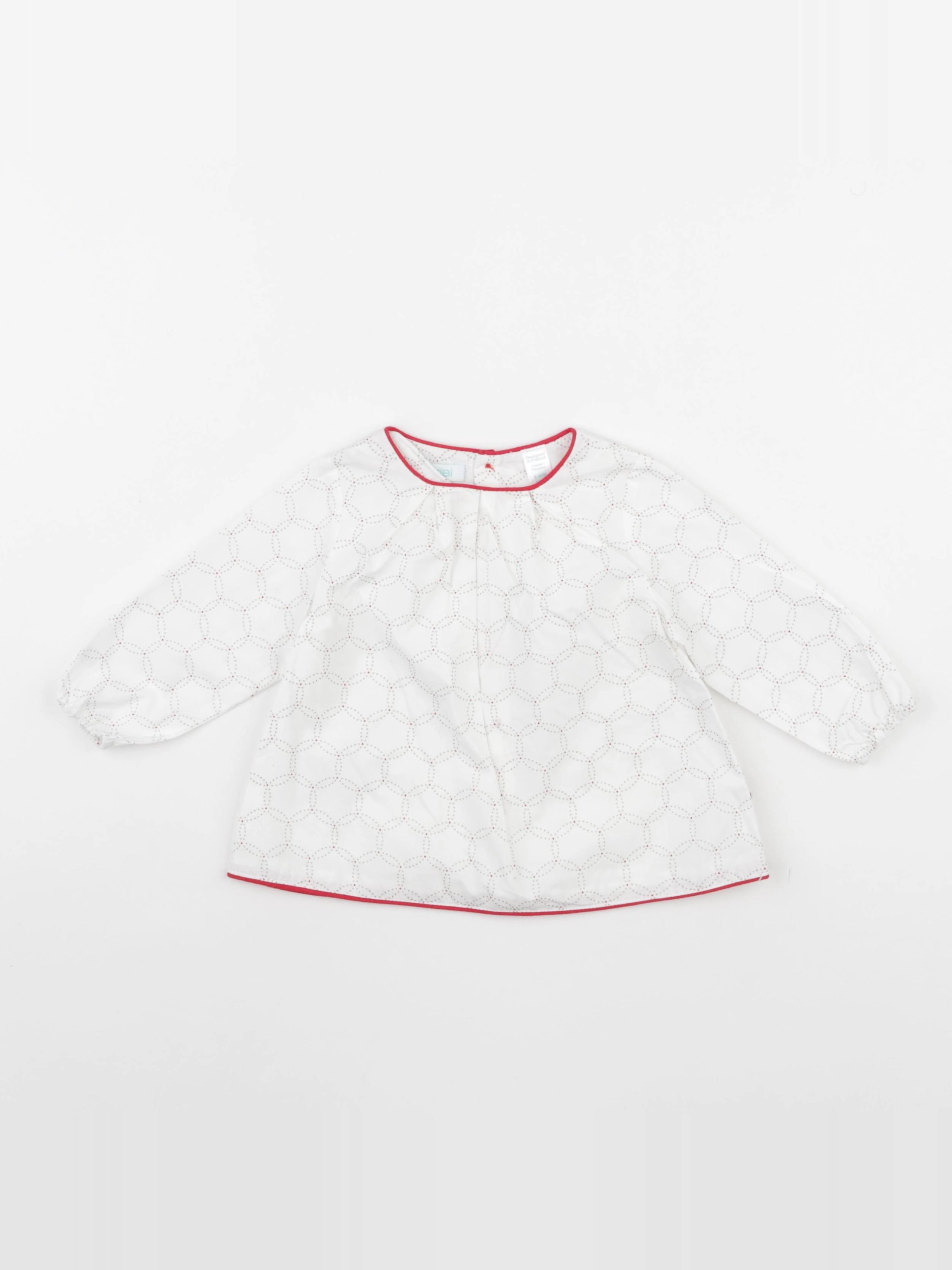 Obaïbi - blouse blanc - 6 mois